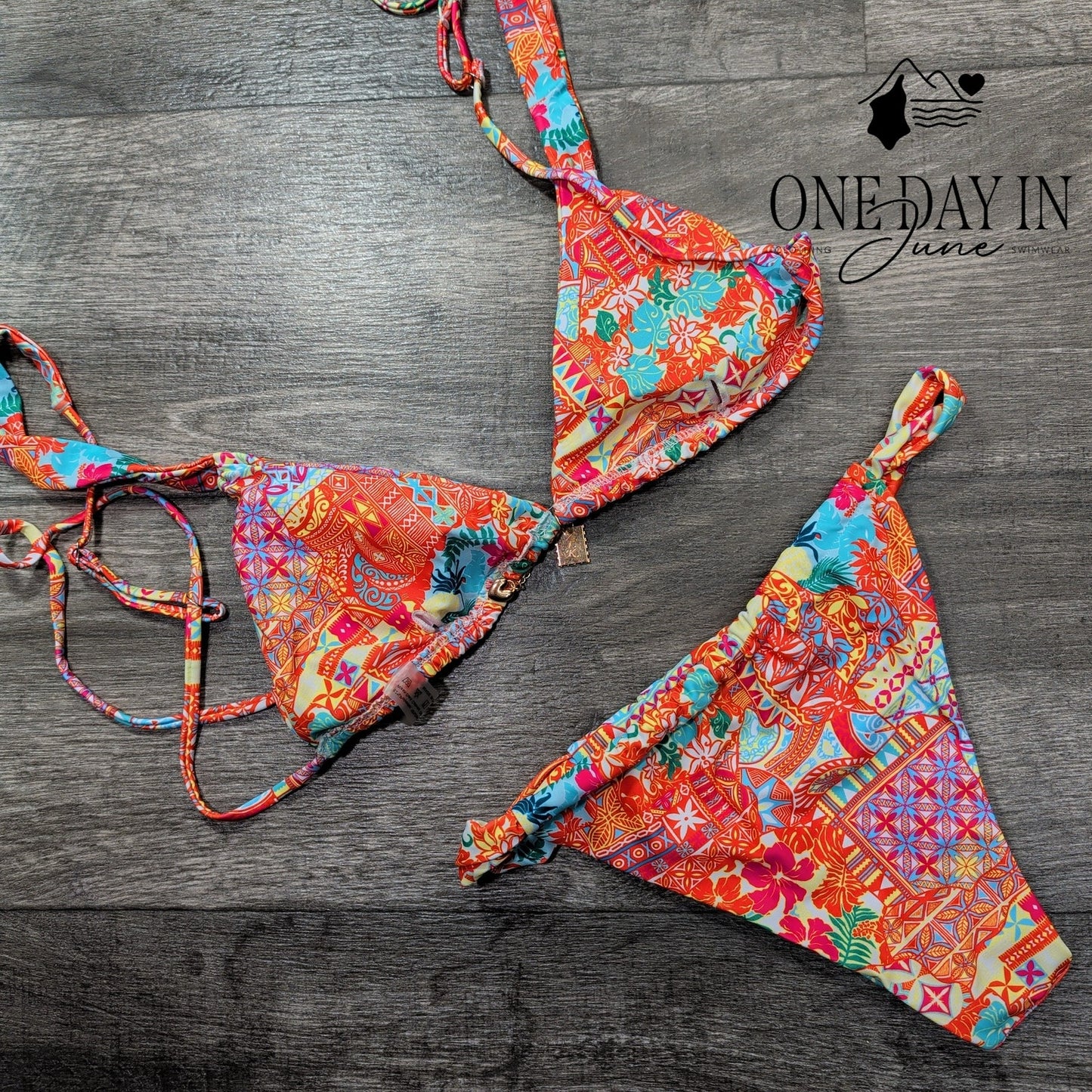 RoseSeek Adjustable Triangle Bikini Swimsuit Size S