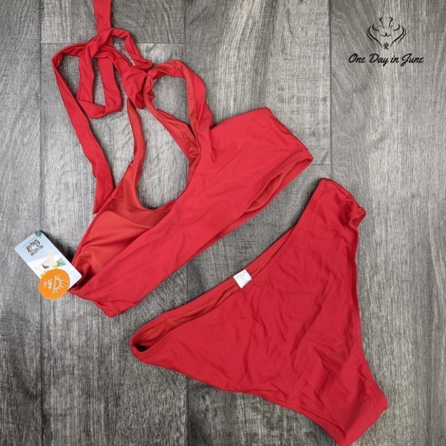 Charmo One Shoulder Bikini Swimsuit Size L