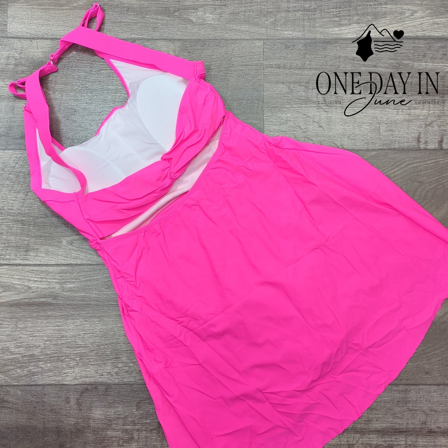 Aleumdr Square Neck Swimdress One Piece Swimsuit Size L