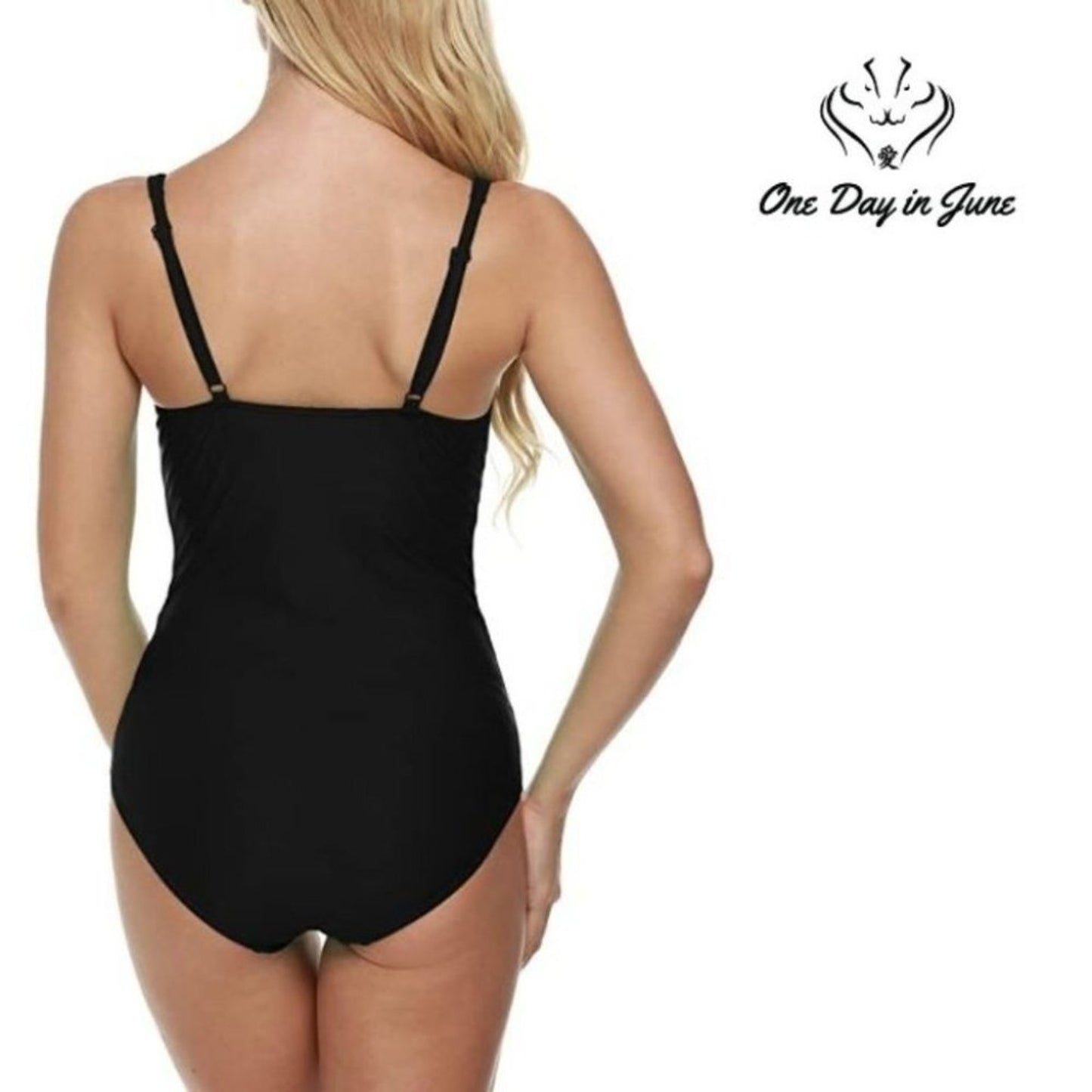 Ekouaer Elegant Inspired Vintage Pin up Monokini Size M