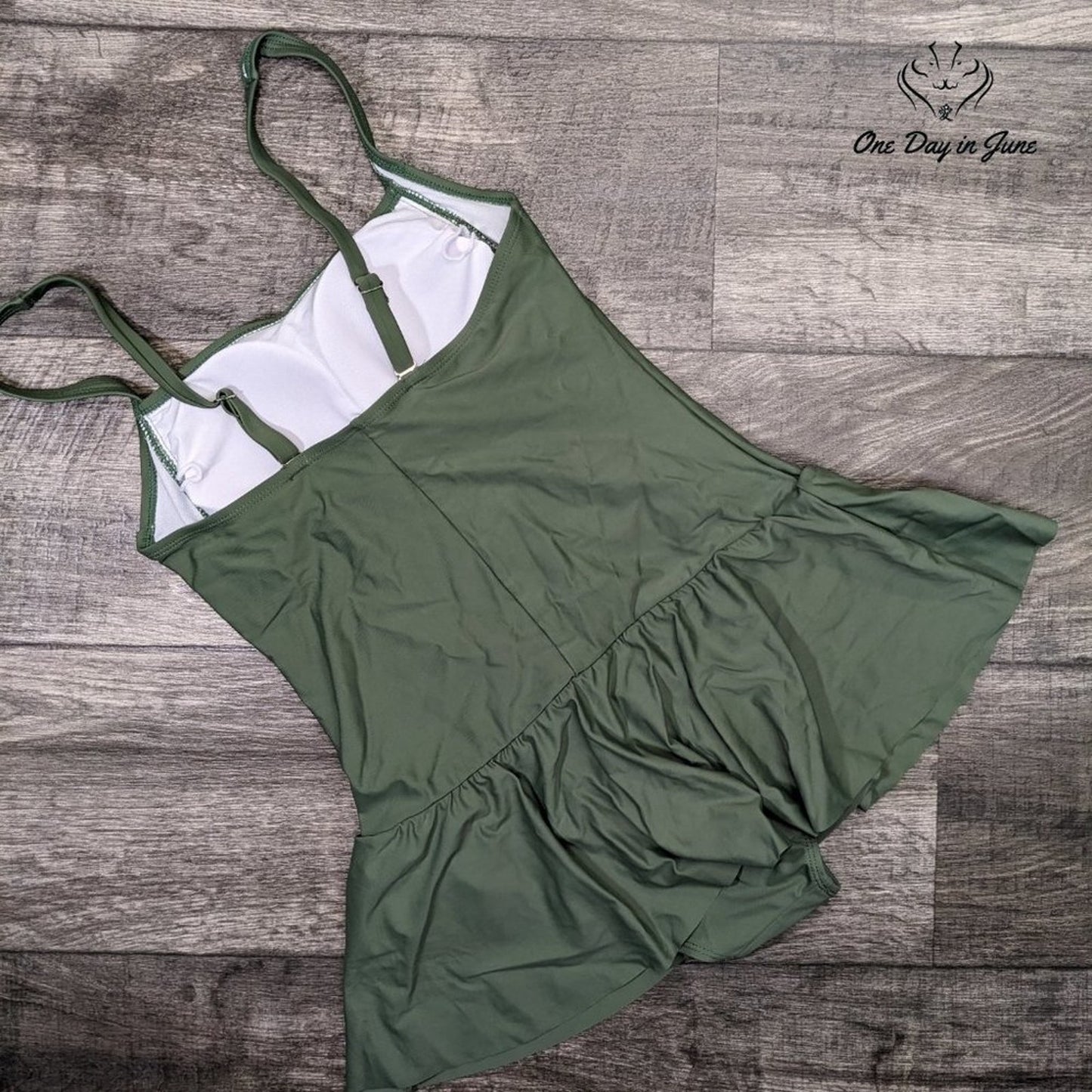 Aleumdr Vintage Swimdress Swimsuit Size S