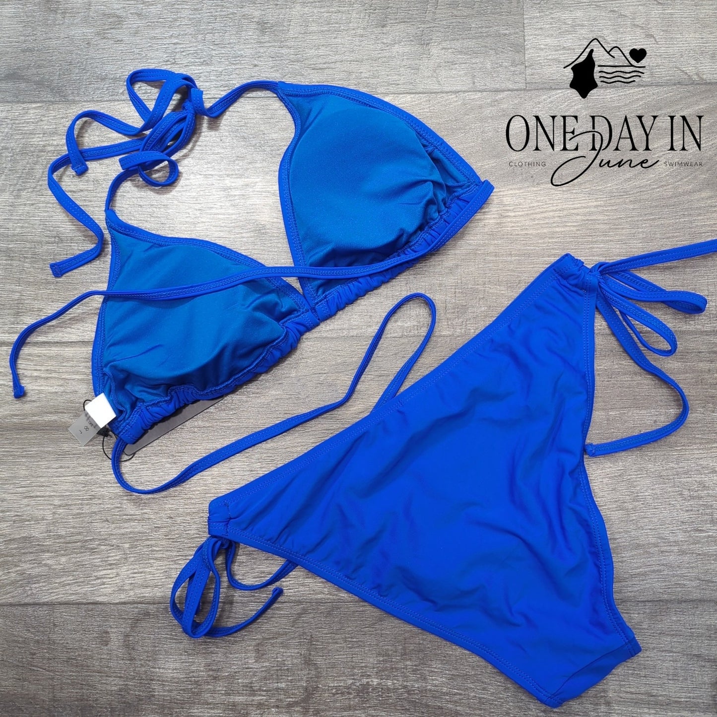 Tempt Me Halter Tie Back Tie Side Bikini Swimsuit Size L