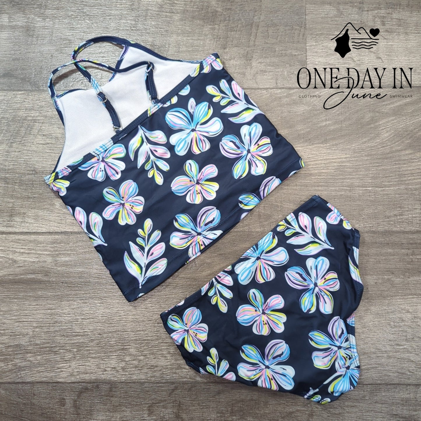 Kanu Surf Floral Tankini Swimsuit Size 8-9Y