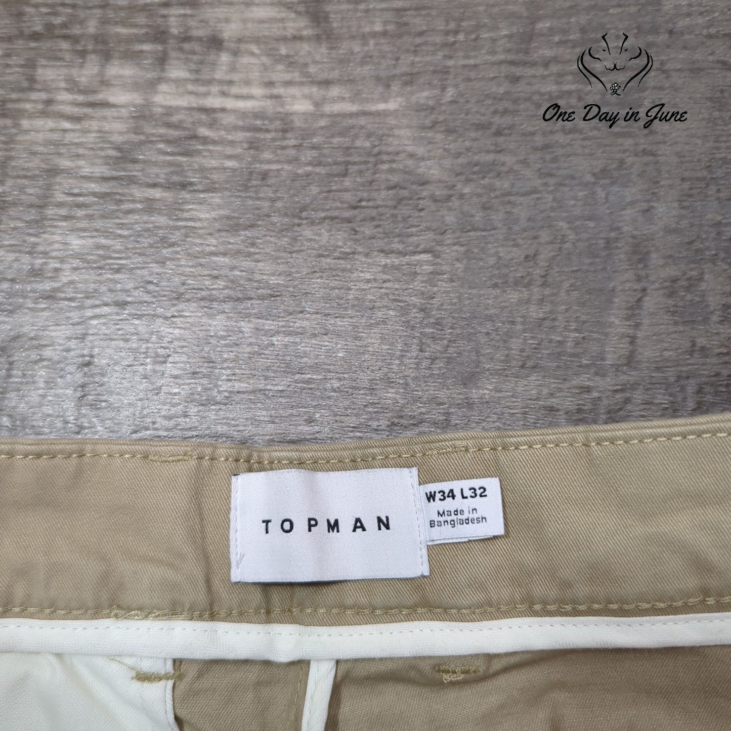 Topman Pleated Front Khaki Pants Size 34X32