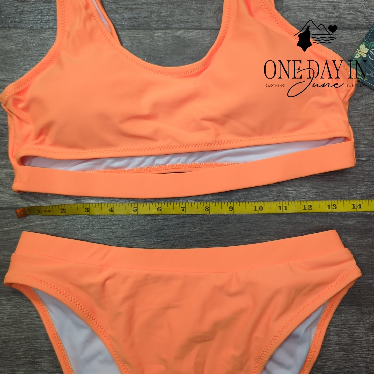 Blooming Jelly Crop Bikini Swimsuit Size L