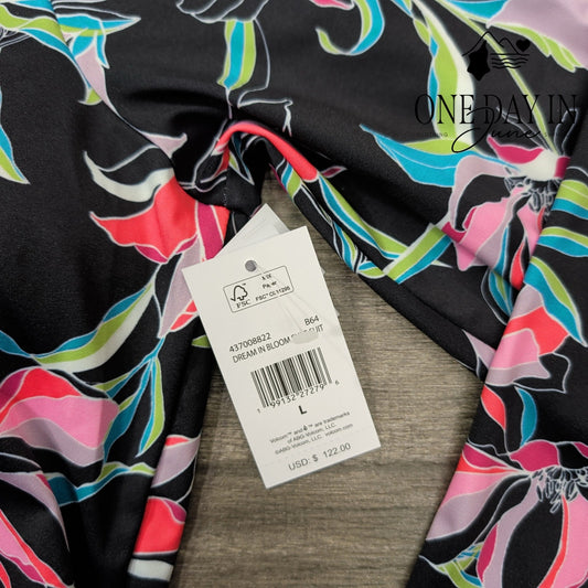 Volcom Dream In Bloom Long Sleeve Rash Guard One Piece Swimsuit NWT Size L