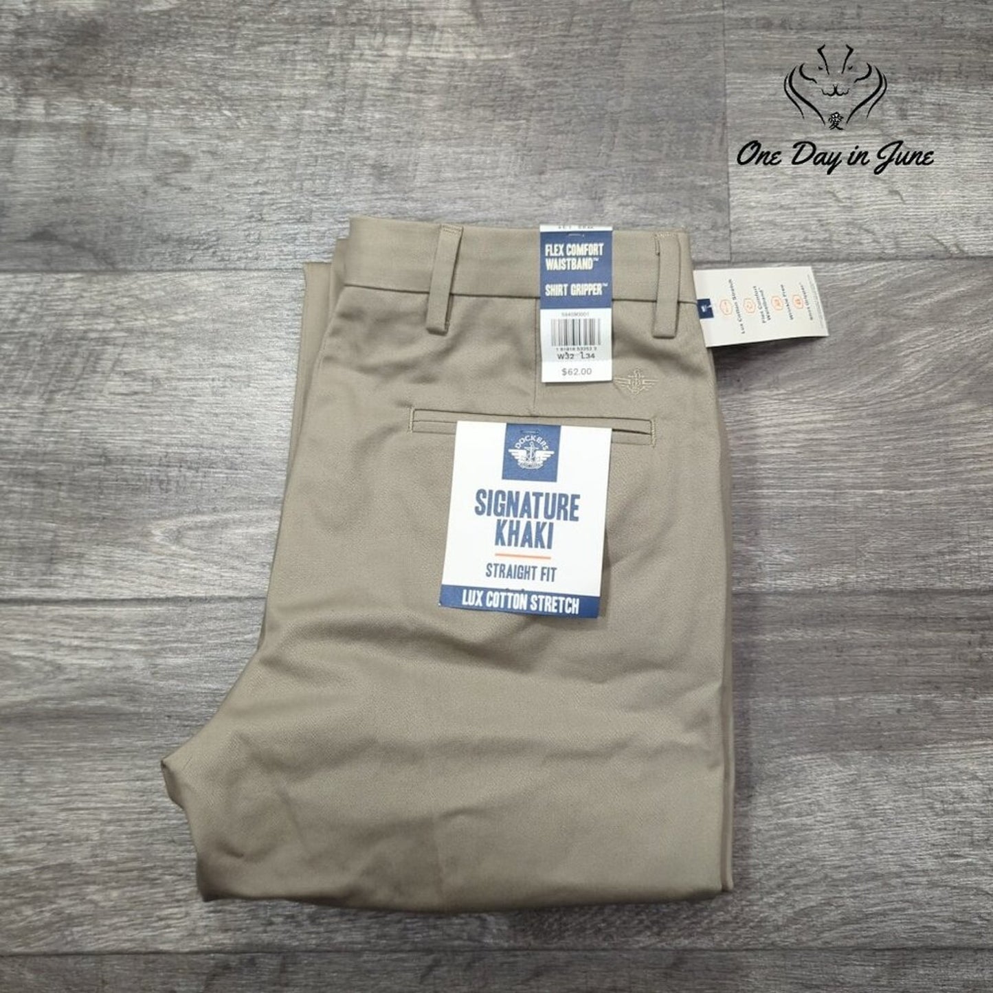 Dockers Comfort Waist Signature Straight Khaki Pants Size 32X34