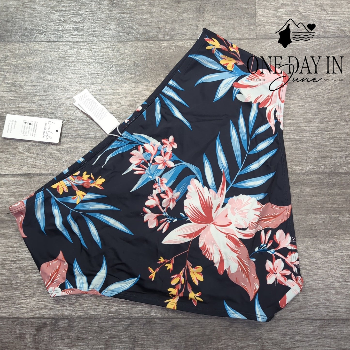 Cupshe Tropical High Waist Bikini Bottom Size XL