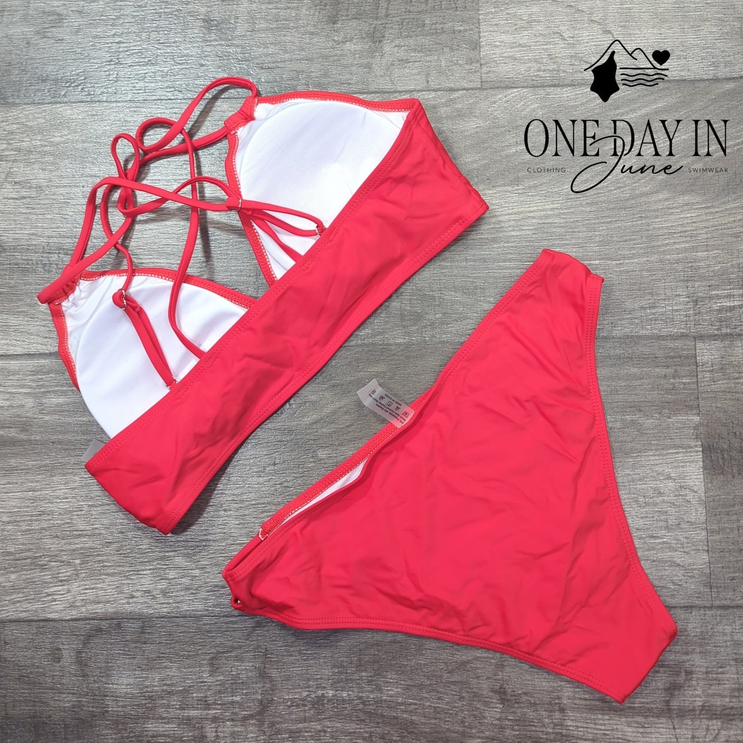 Adisputent Strappy Back Bikini Swimsuit Size L