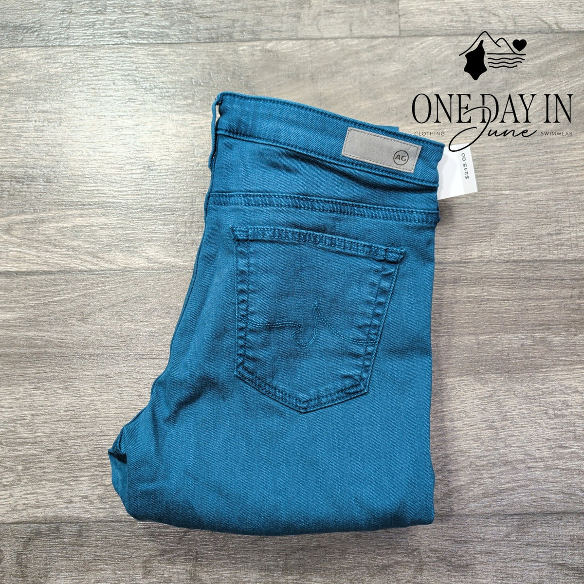 AG Adriano Goldschmied The Legging Ankle Super Skinny Jeans Teal NWT Size 4 (27)