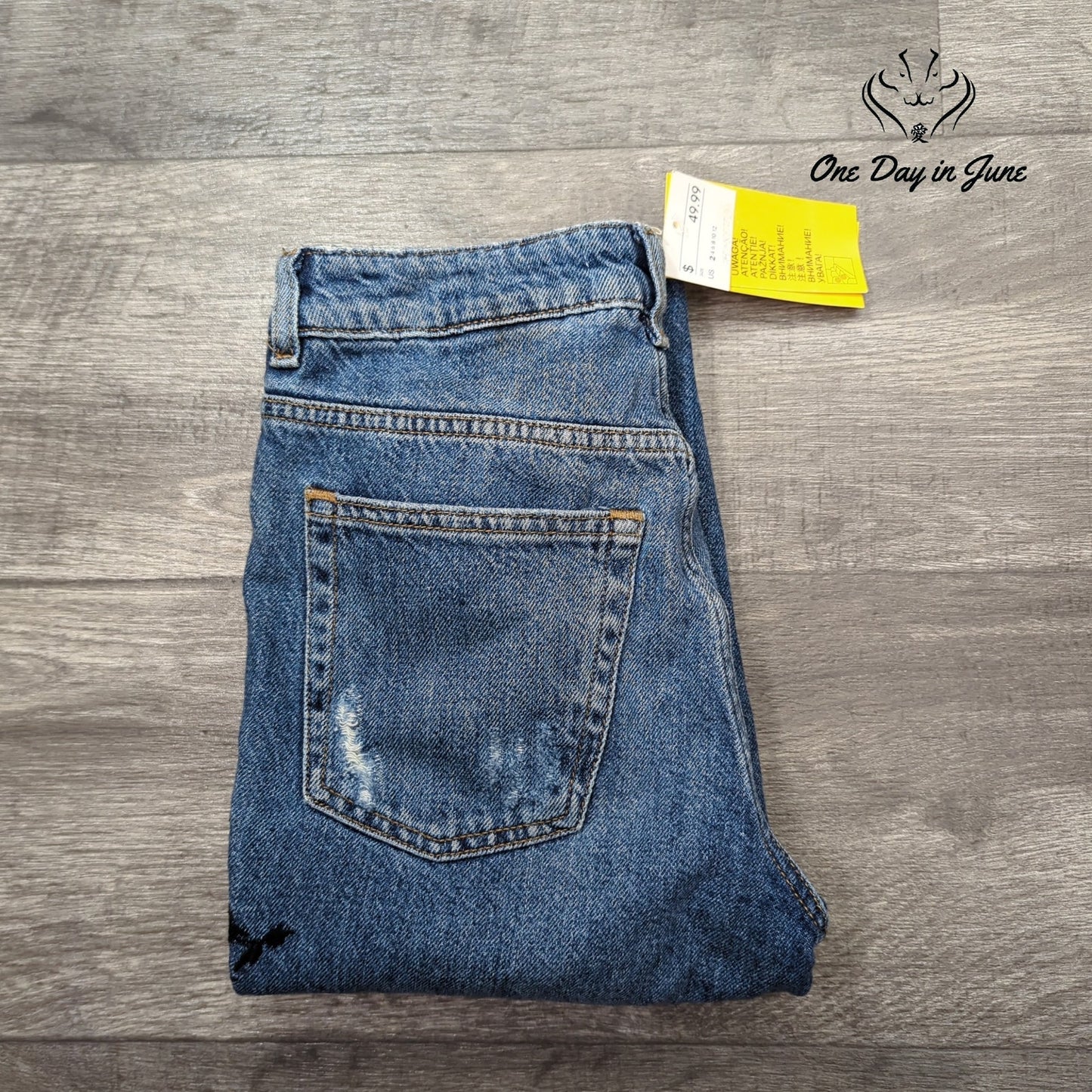 l.o.g.g. Distressed Embroidered Jeans Size 2