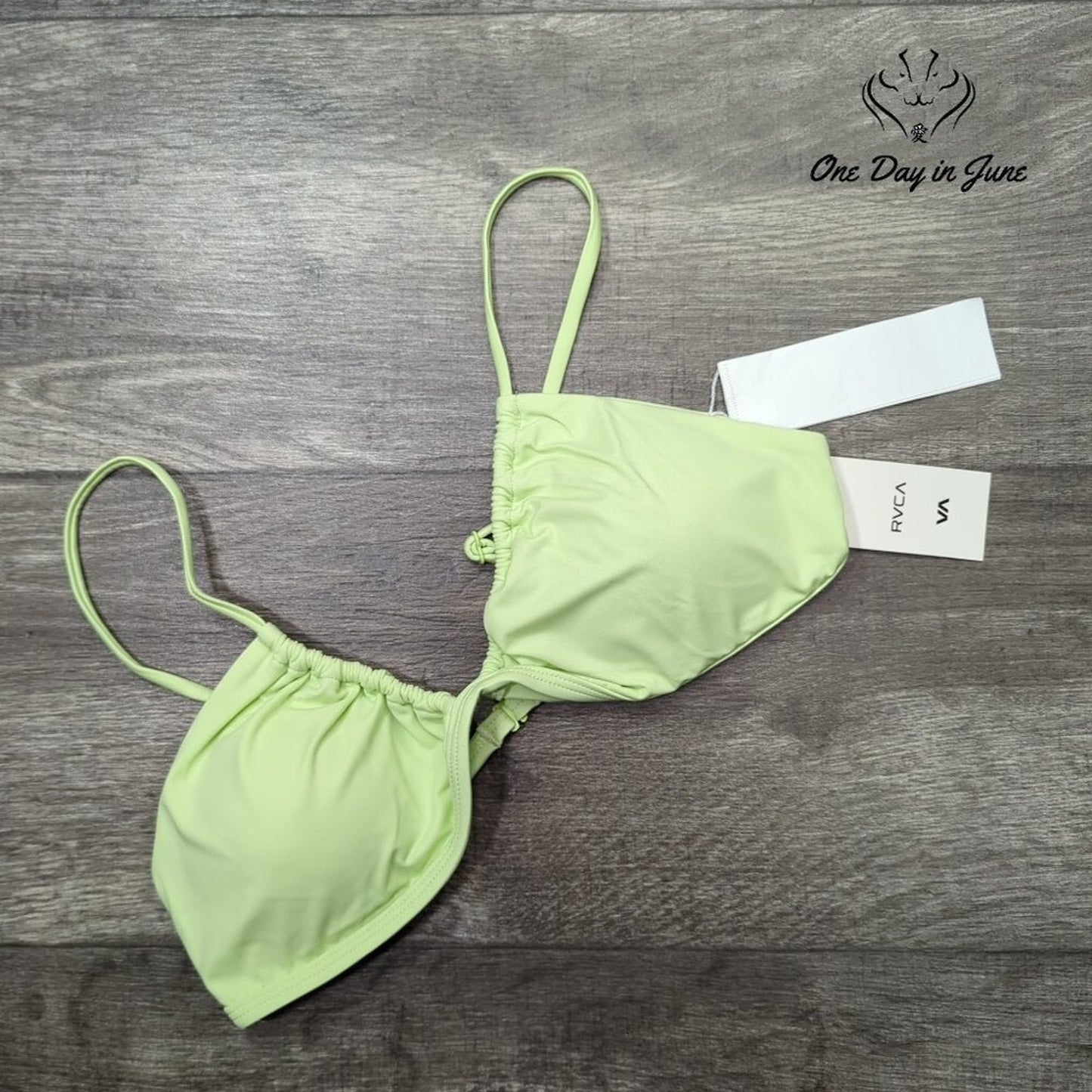 RVCA Solid Trilette Bikini Top Size M