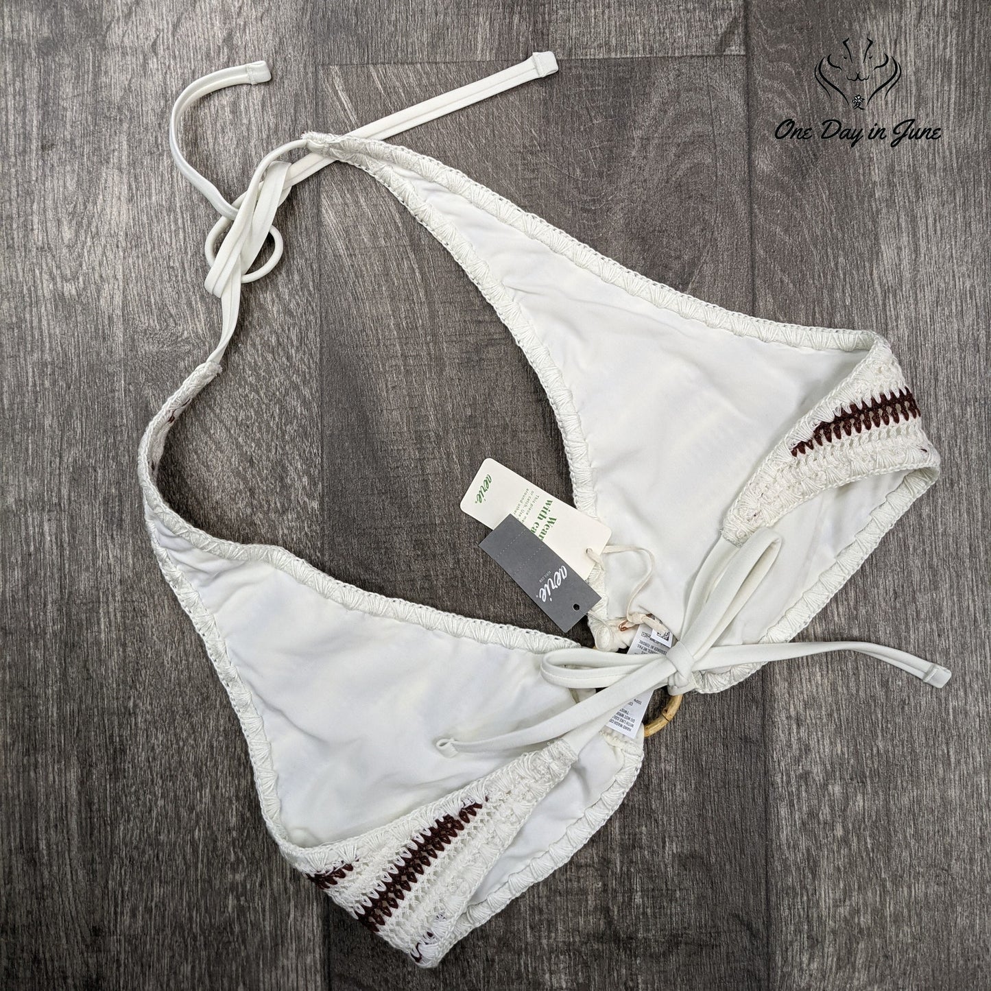 American Eagle Outfitters Aerie Triangle Bikini Top Size XL