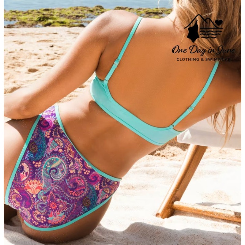 Cupshe Embroidered Edge Bikini Swimsuit Size L