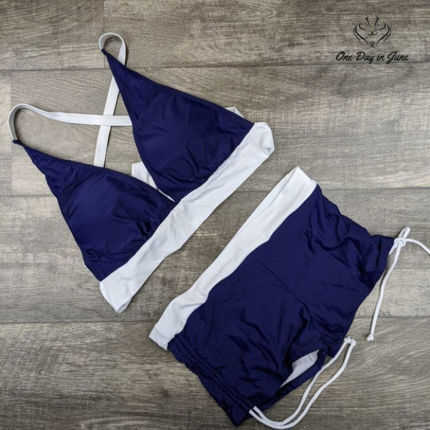 Zando V Neck Criss-Cross Push Up Bikini Size L