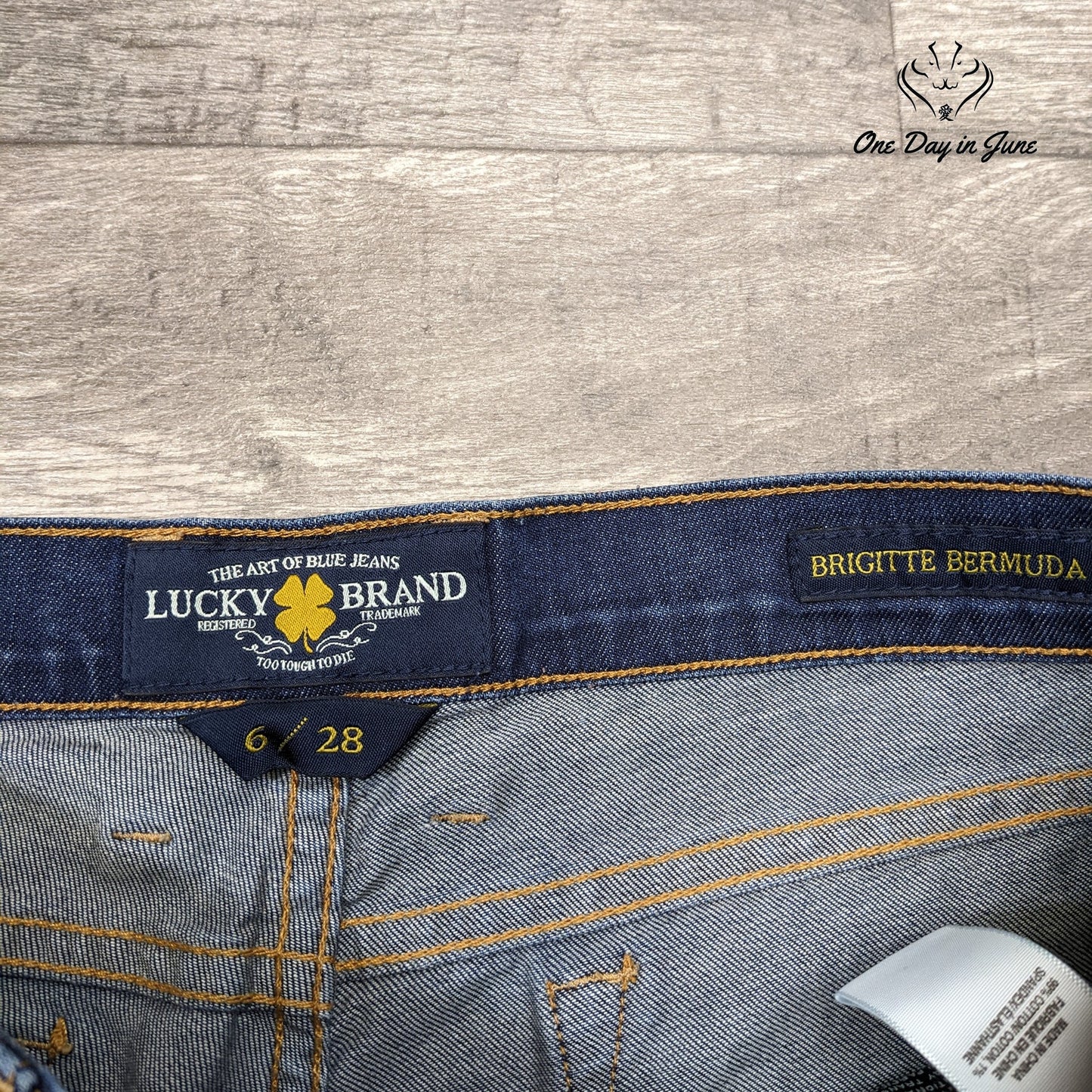 Lucky Brand Bridgitte Bermuda Denim Shorts Size 6