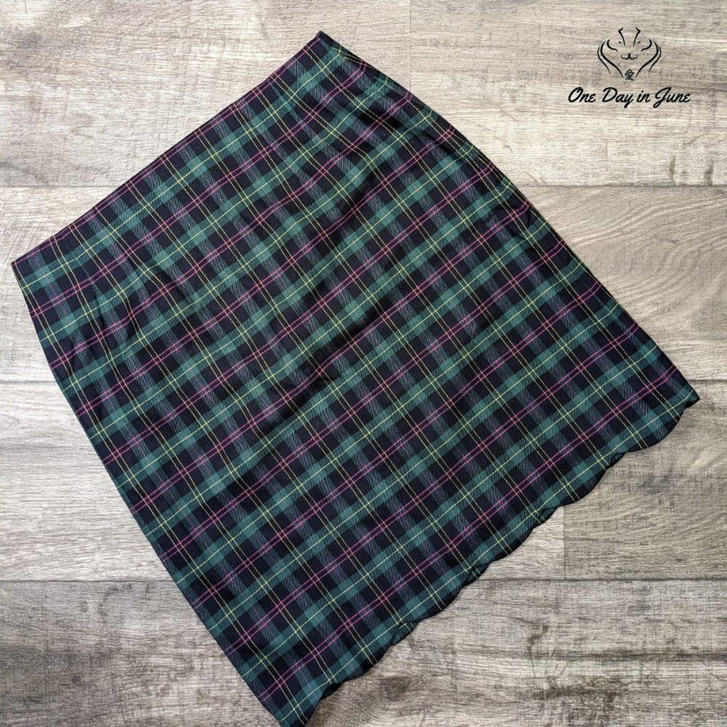 Talbots Plaid Knee Length Skirt Size 8