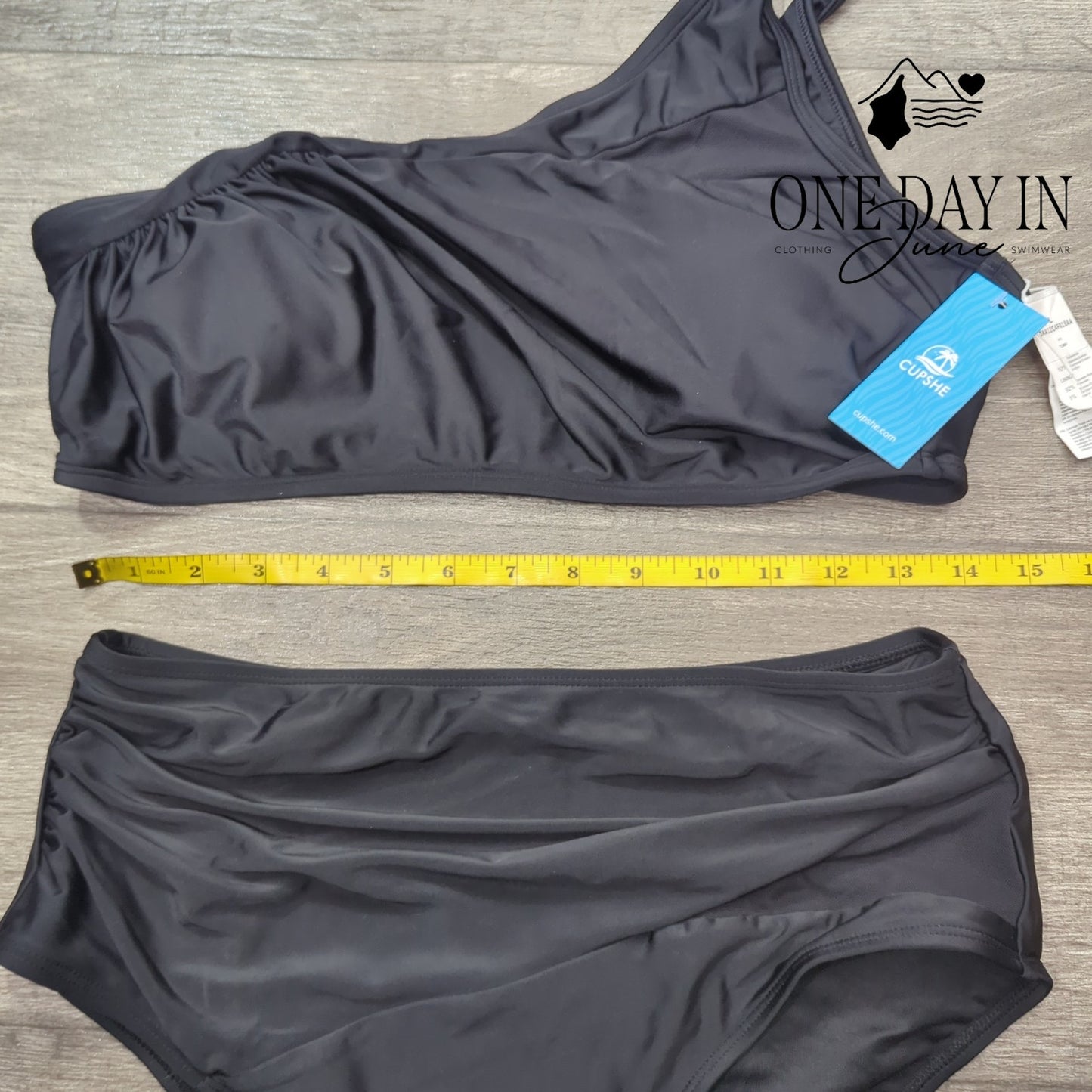 Cupshe One Shoulder High Waist Bikini Swimsuit Size L