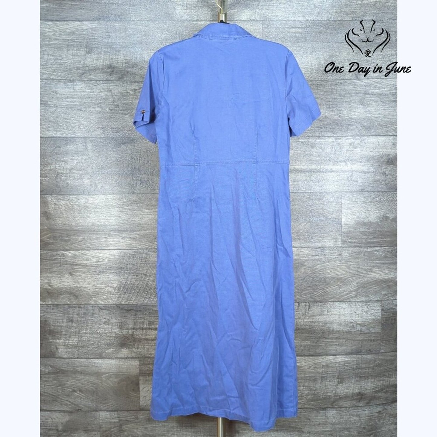 Appleseed's Short Sleeve Button Front Maxi Dress Size 8