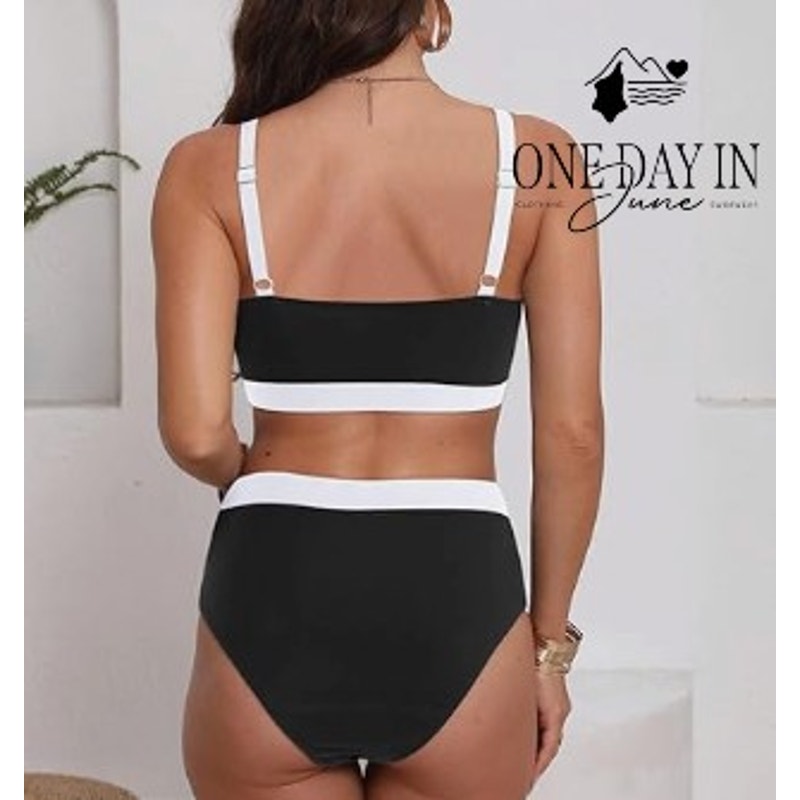 Blooming Jelly Cross Front High Waist Bikini Swimsuit Size XL