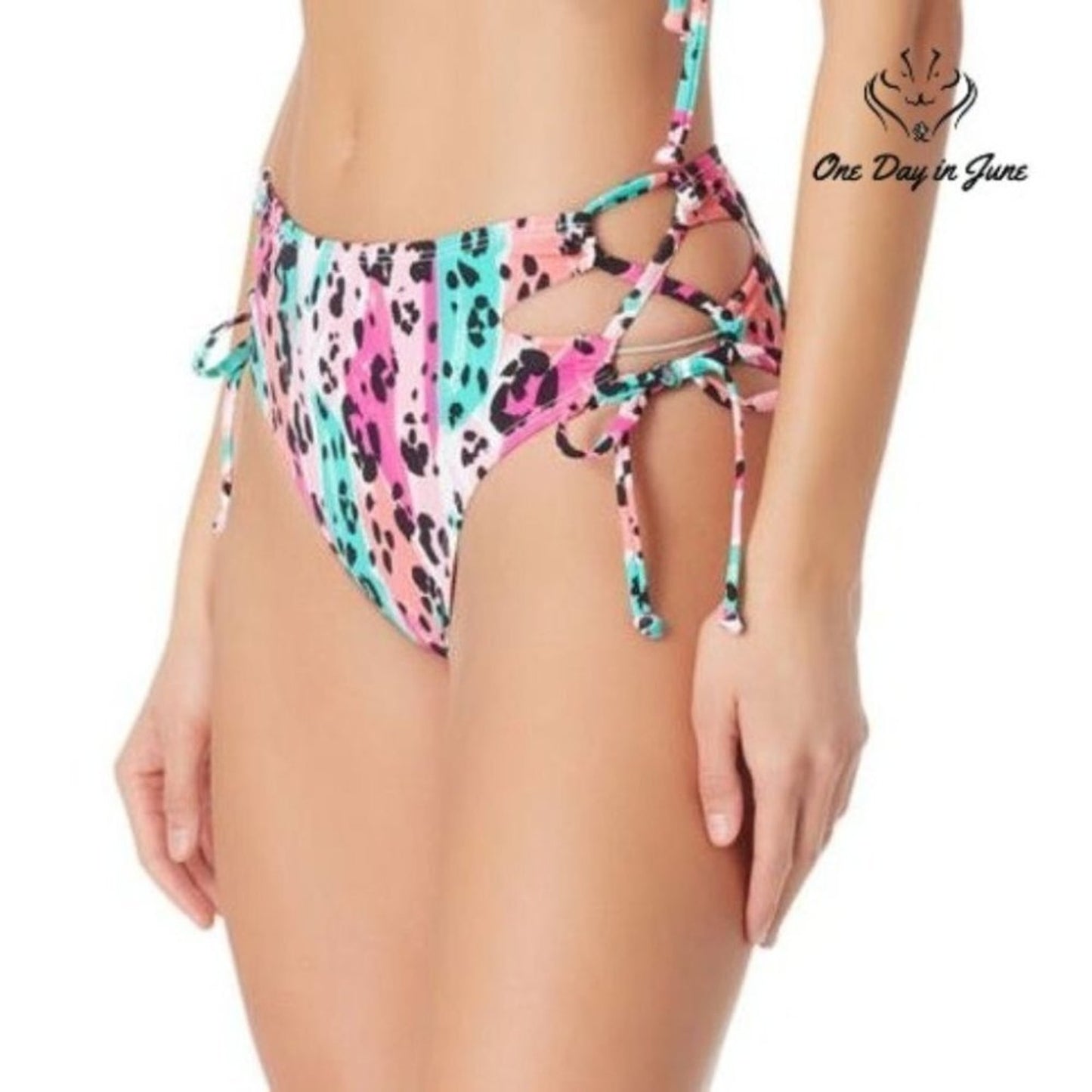 Sugar Beach Animal Hipster Bikini Bottom Size L
