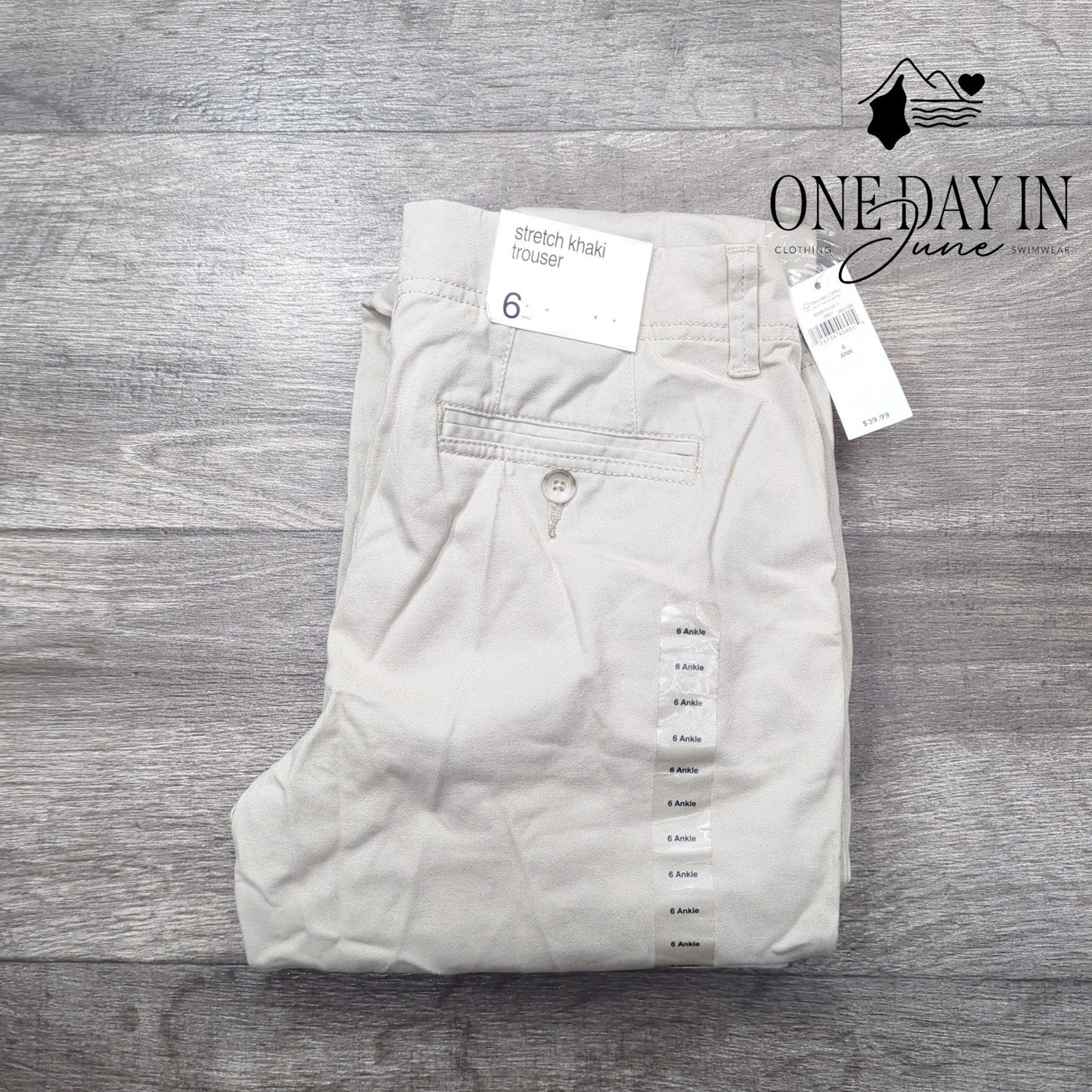 Gap Stretch Khaki Trouser Pants Size 6