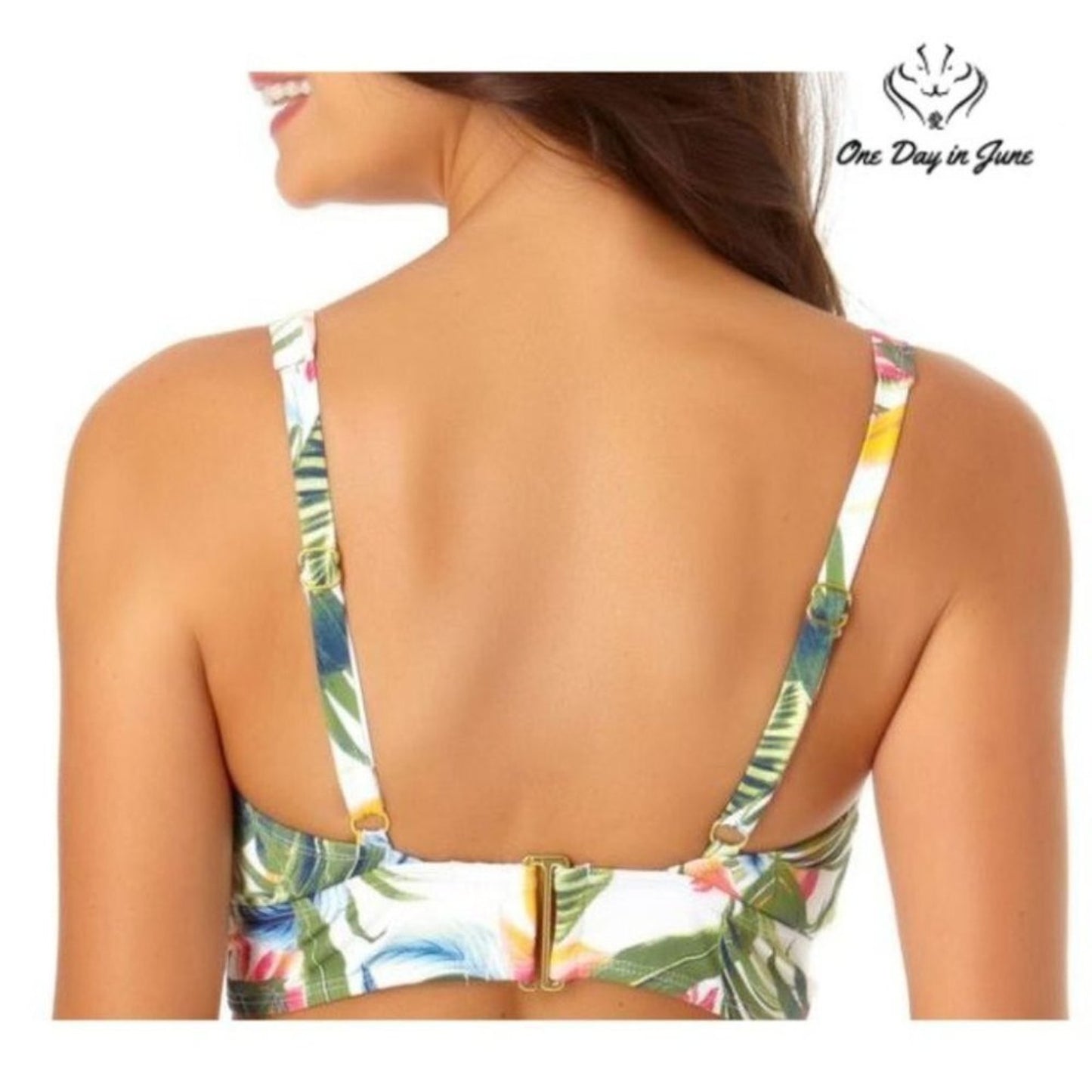 Liz Claiborne Tropical Bra Bikini Top Size S