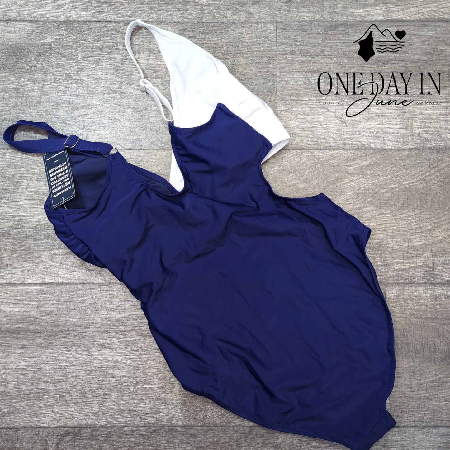 Blooming Jelly Cross Front One Piece Swimsuit Size L