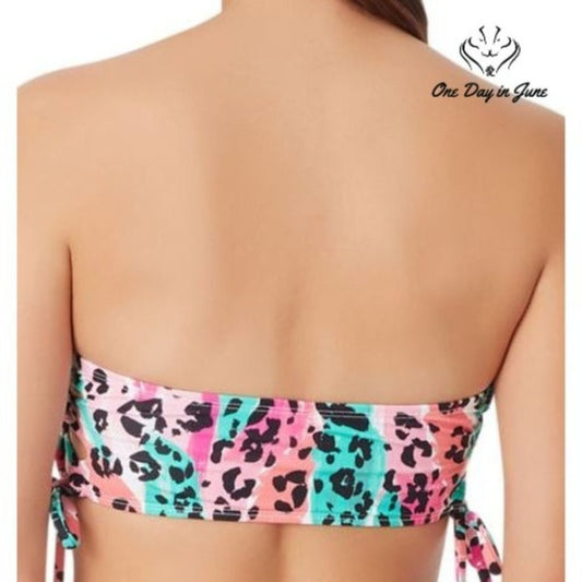 Sugar Beach Animal Bandeau Bikini Top Size L