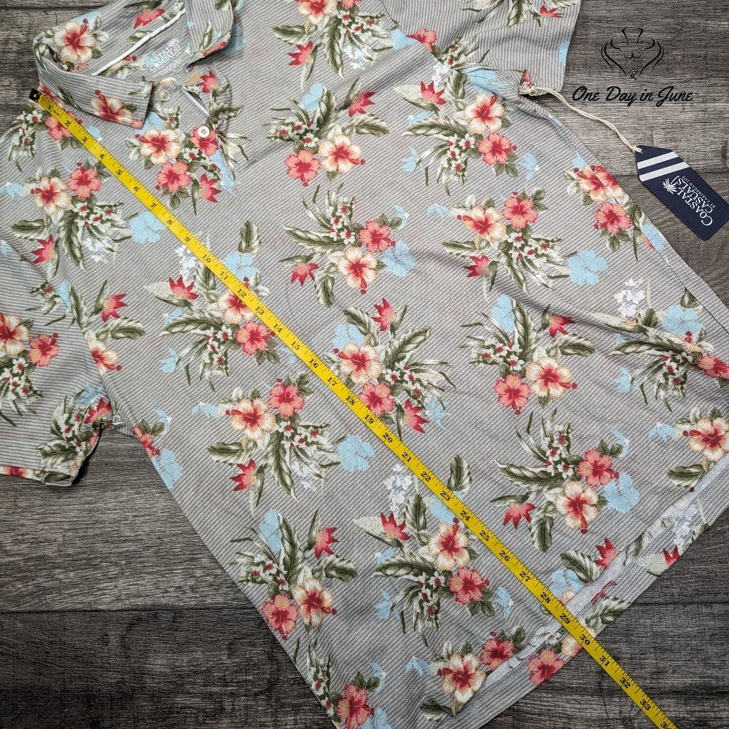 Caribbean Joe Coastal Casuals Polo Shirt Size L