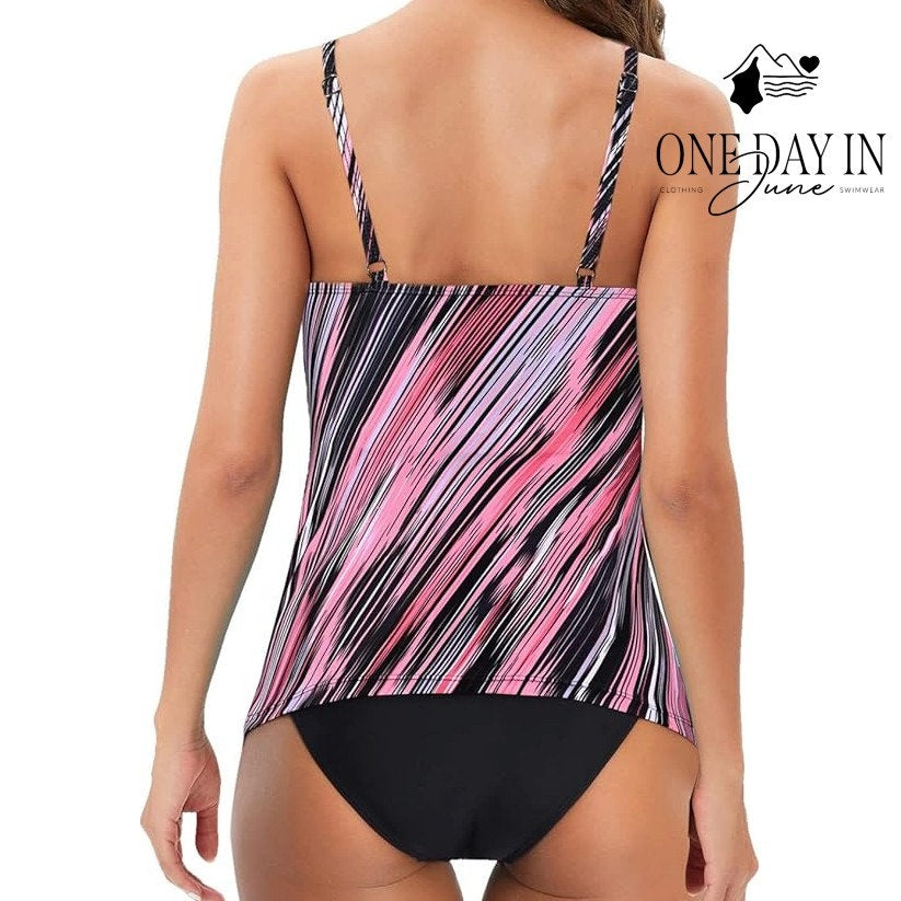 Tempt Me High Neck Tankini Swimsuit Size M