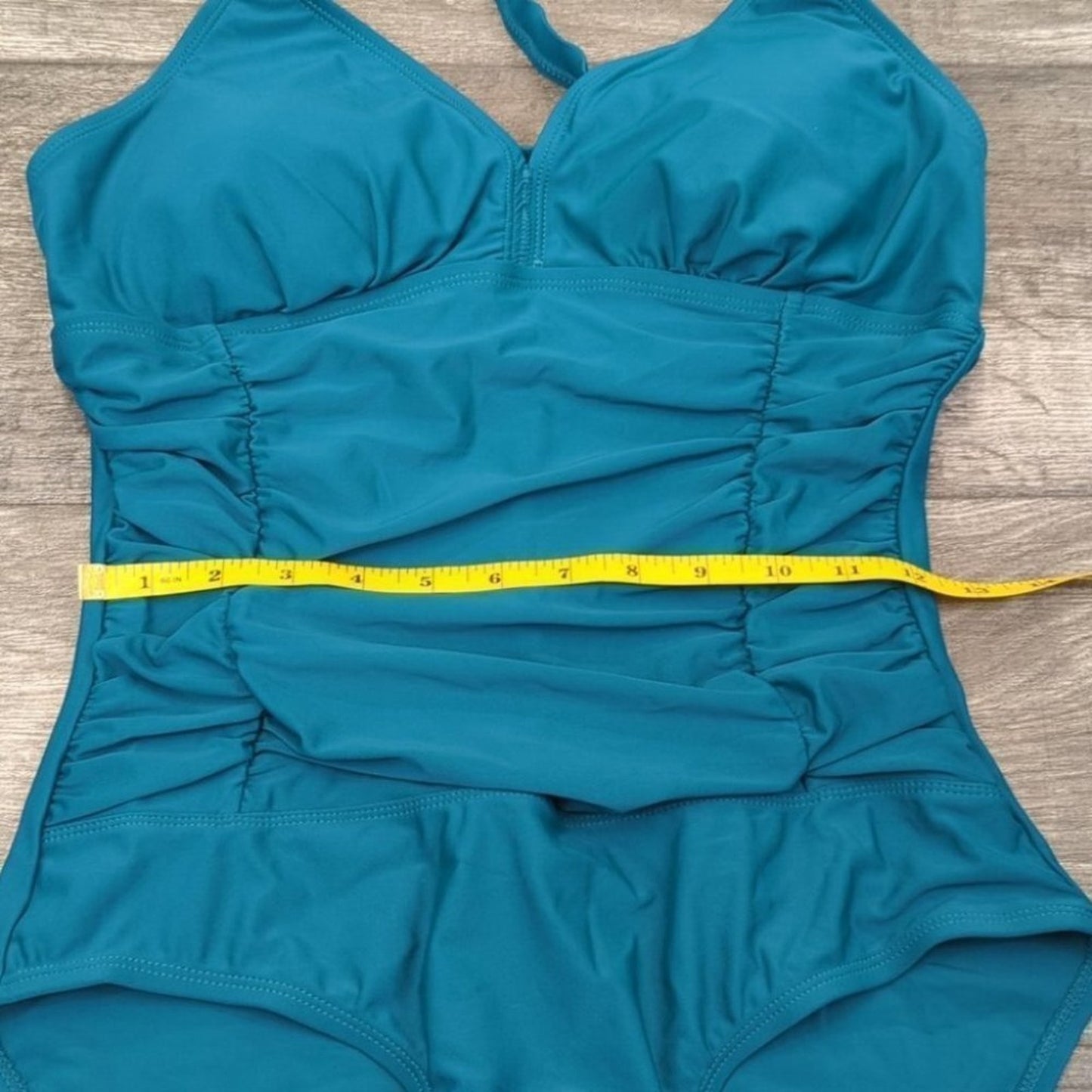 Cluci Ruched Crossover Back One Piece Size M