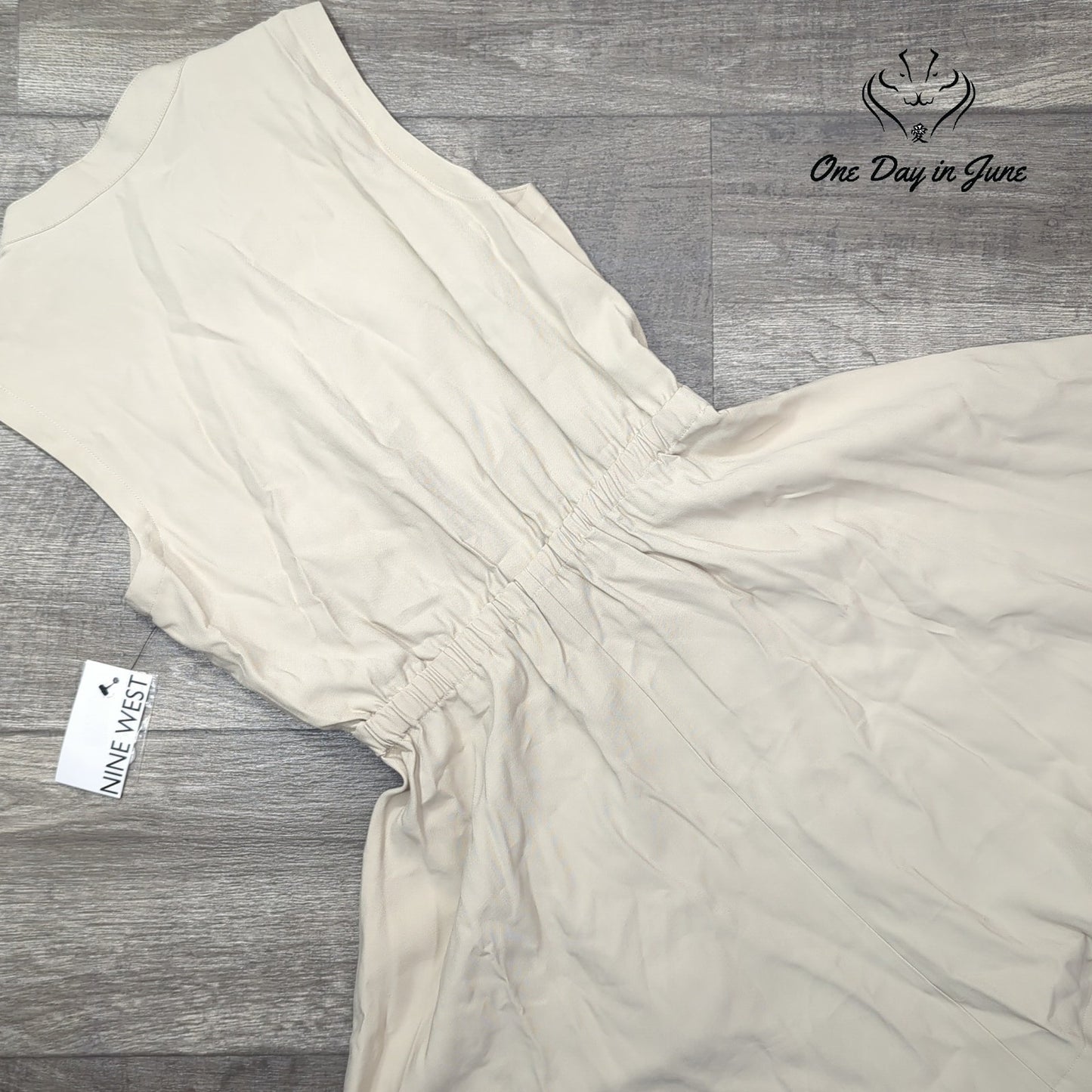 Nine West Sleeveless Tie Waist Dress Size S