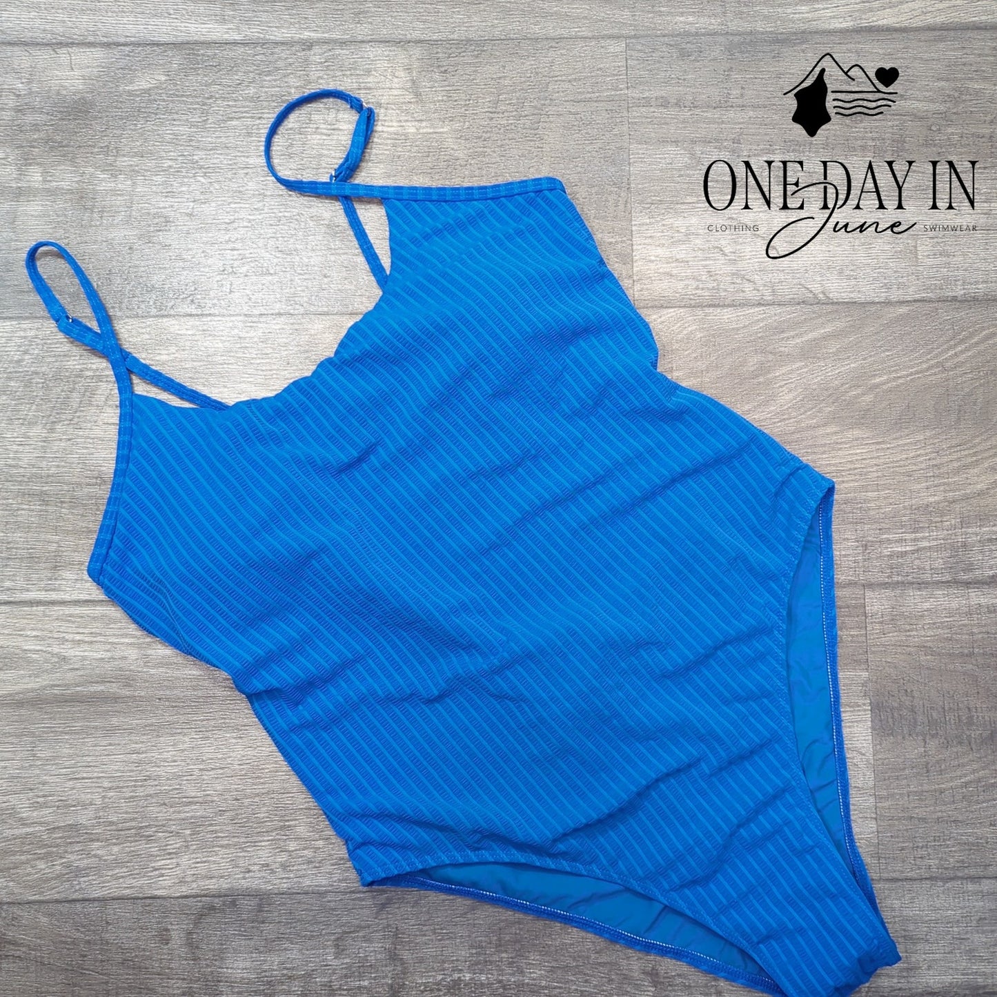 Zaful Textured Open Back One Piece Swimsuit Size XL