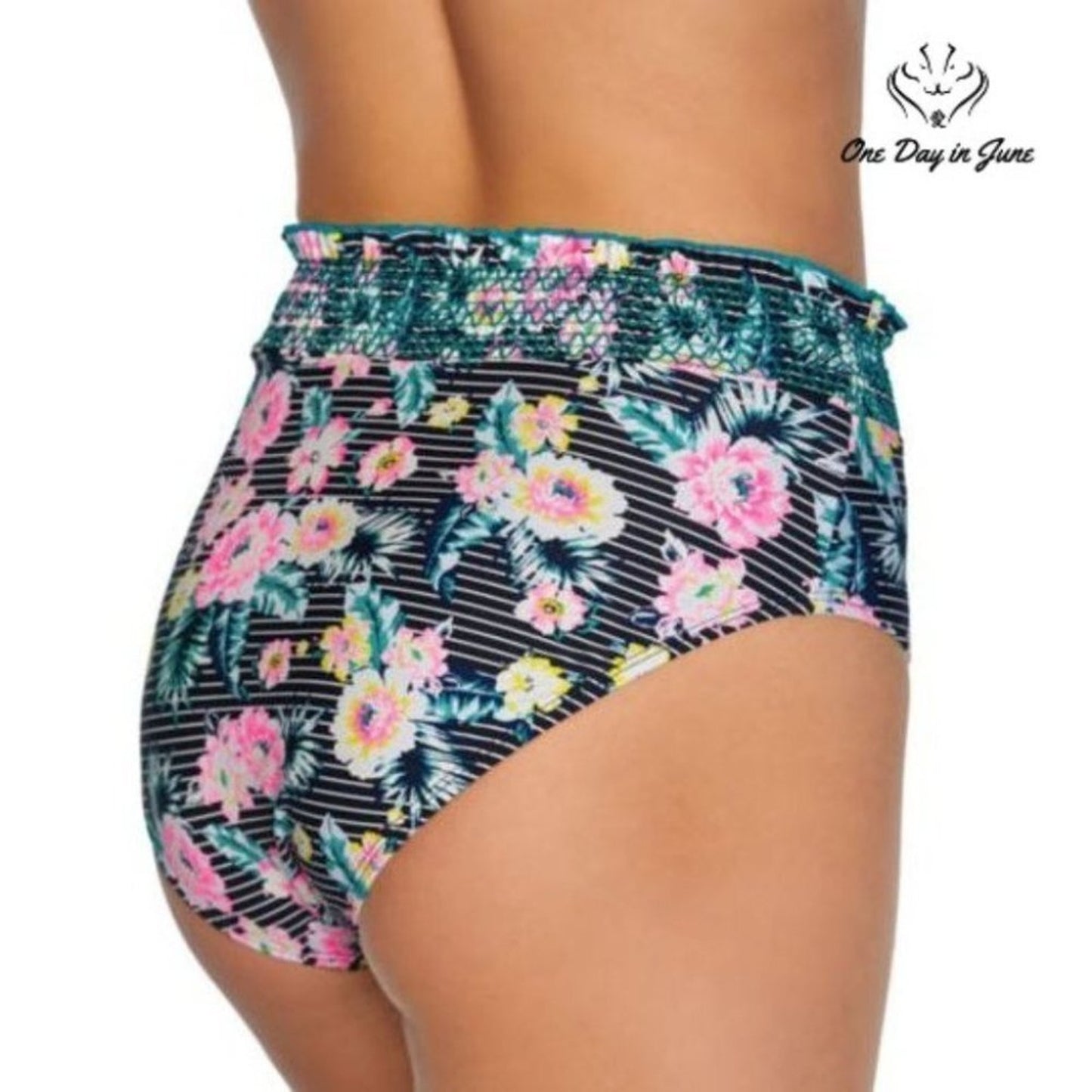 Arizona Jean Co. Juniors High Waist Bikini Bottom Size L