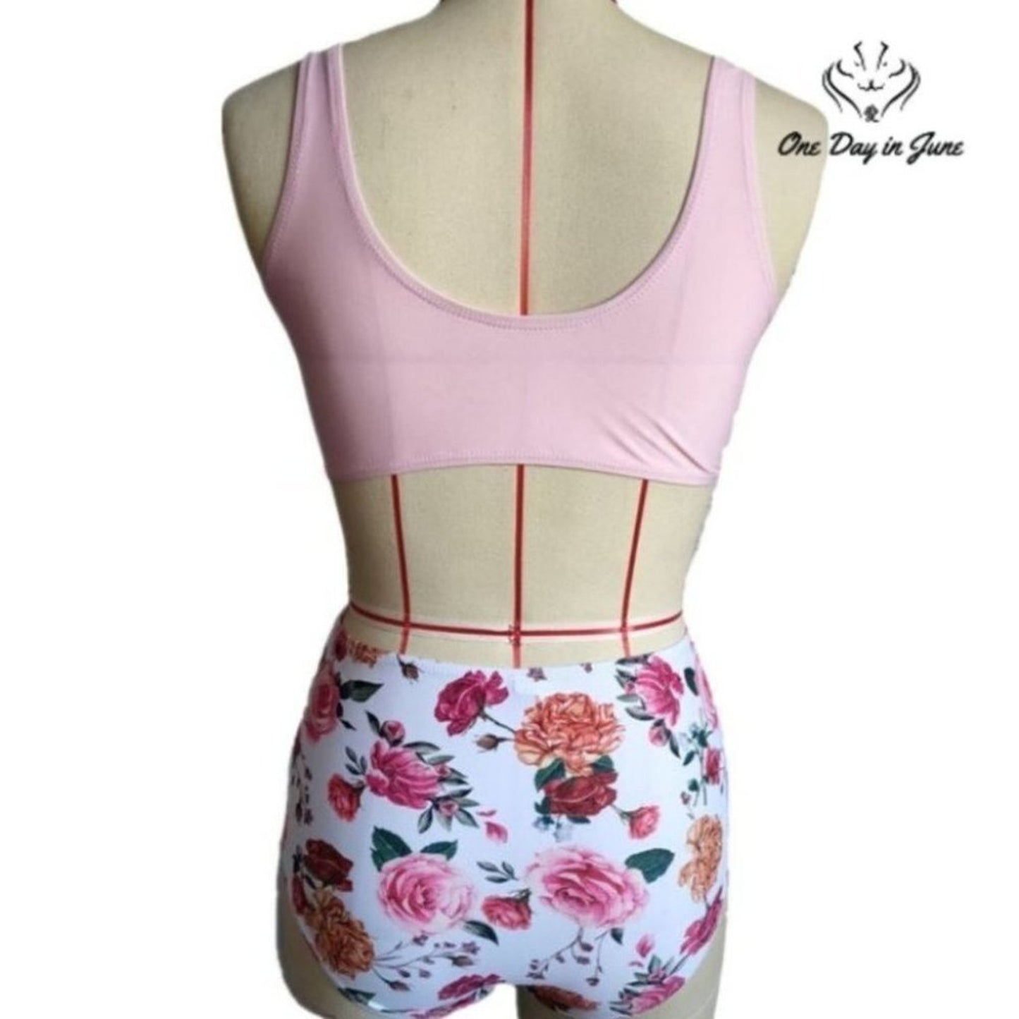 ODIJ Tie Front High Waist Bikini Size S
