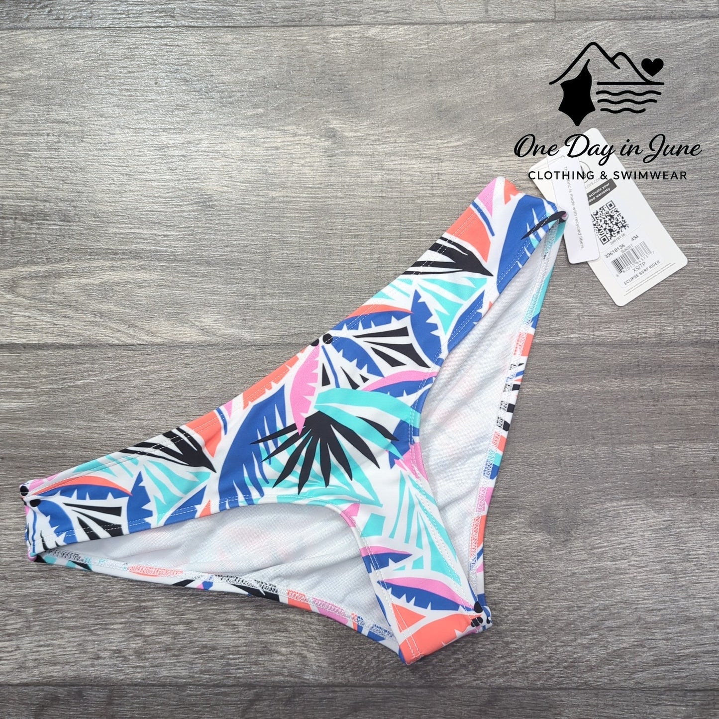 Body Glove Tropical Low Rise Ruched Back Bikini Bottom Size XS