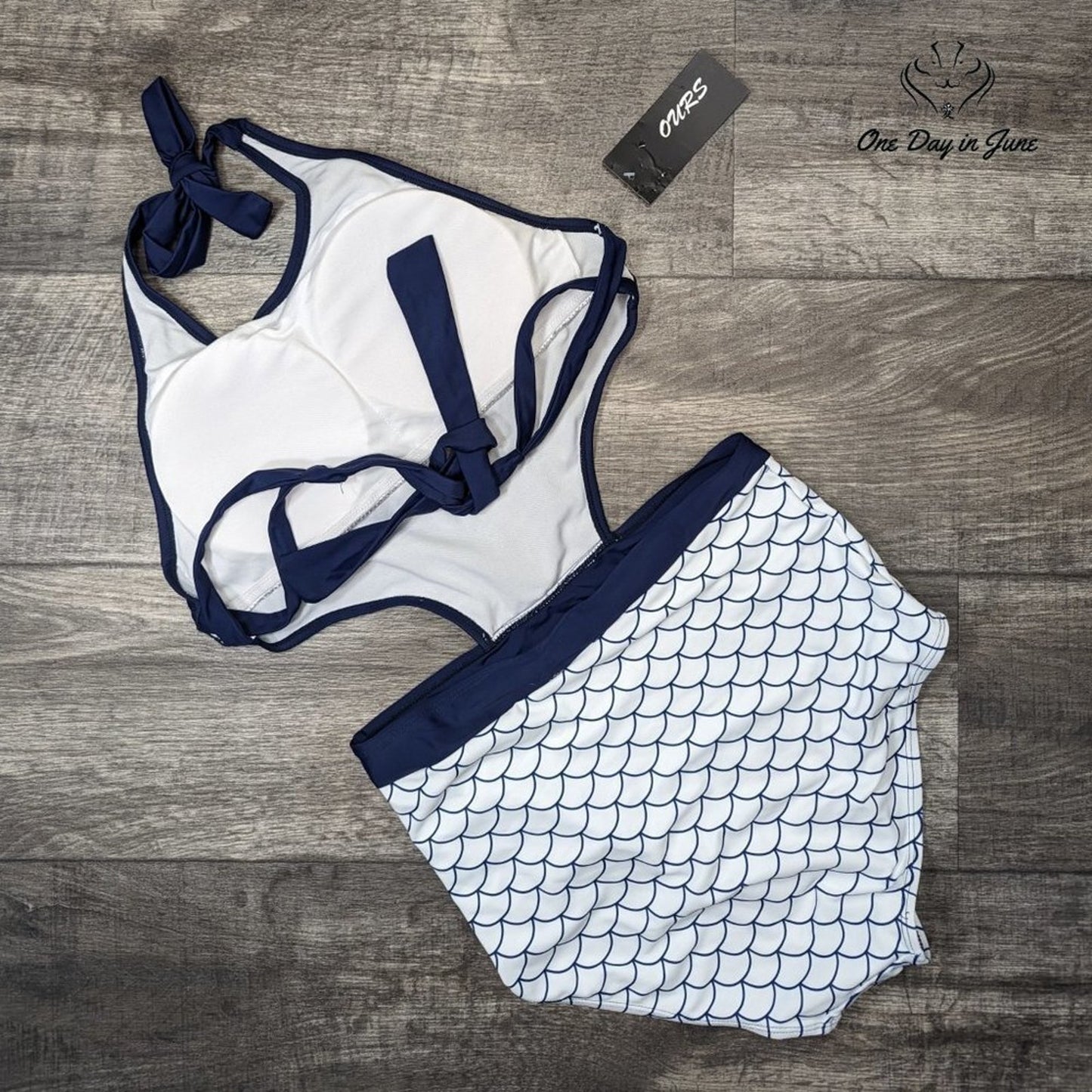 Ours Cutout Tie Back One Piece Swimsuit Size XL