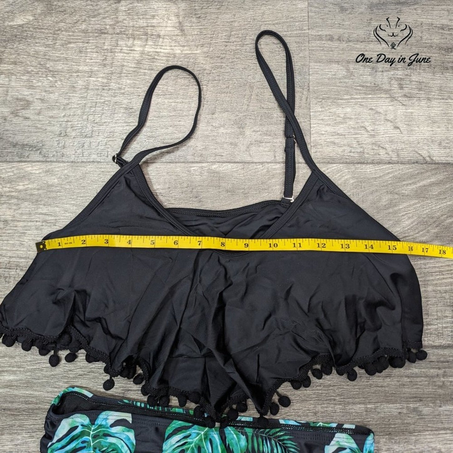 Tempt Me High Waist Flounce Pom Pom Bikini Swimsuit Size L