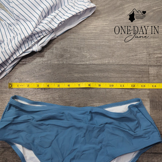 Eomenie Twist Front Halter Bikini Swimsuit Size M