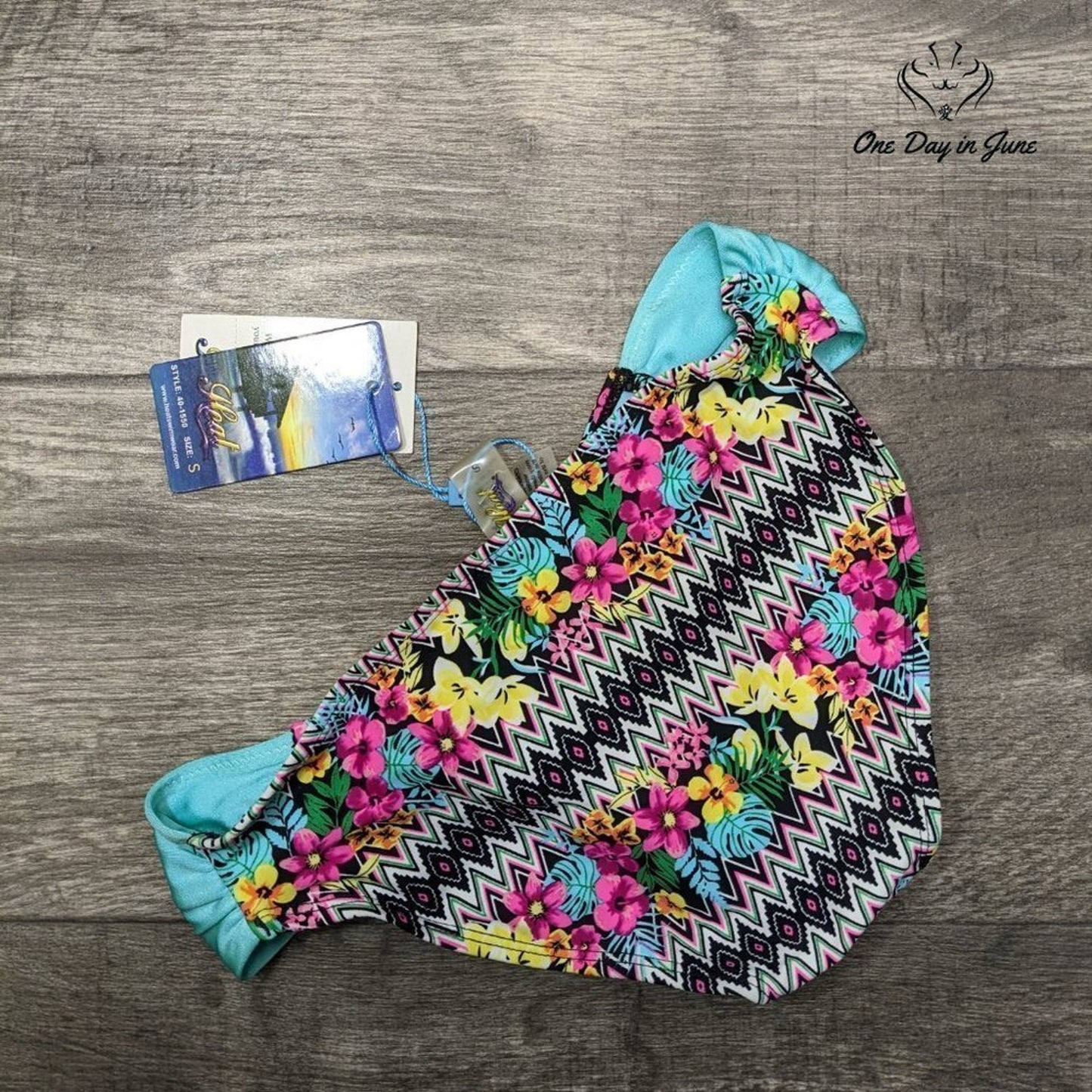 Heat Tribal Ruched Side Bikini Bottom Size S