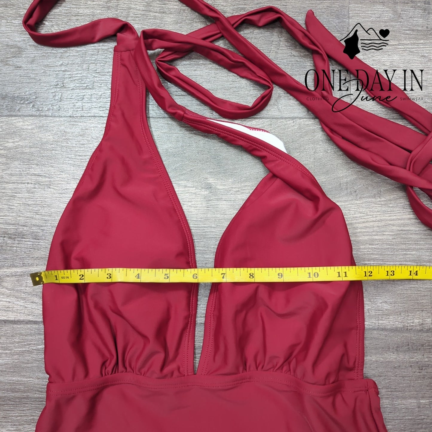 Cupshe Deep V Wrap One Piece Simwuit Size S