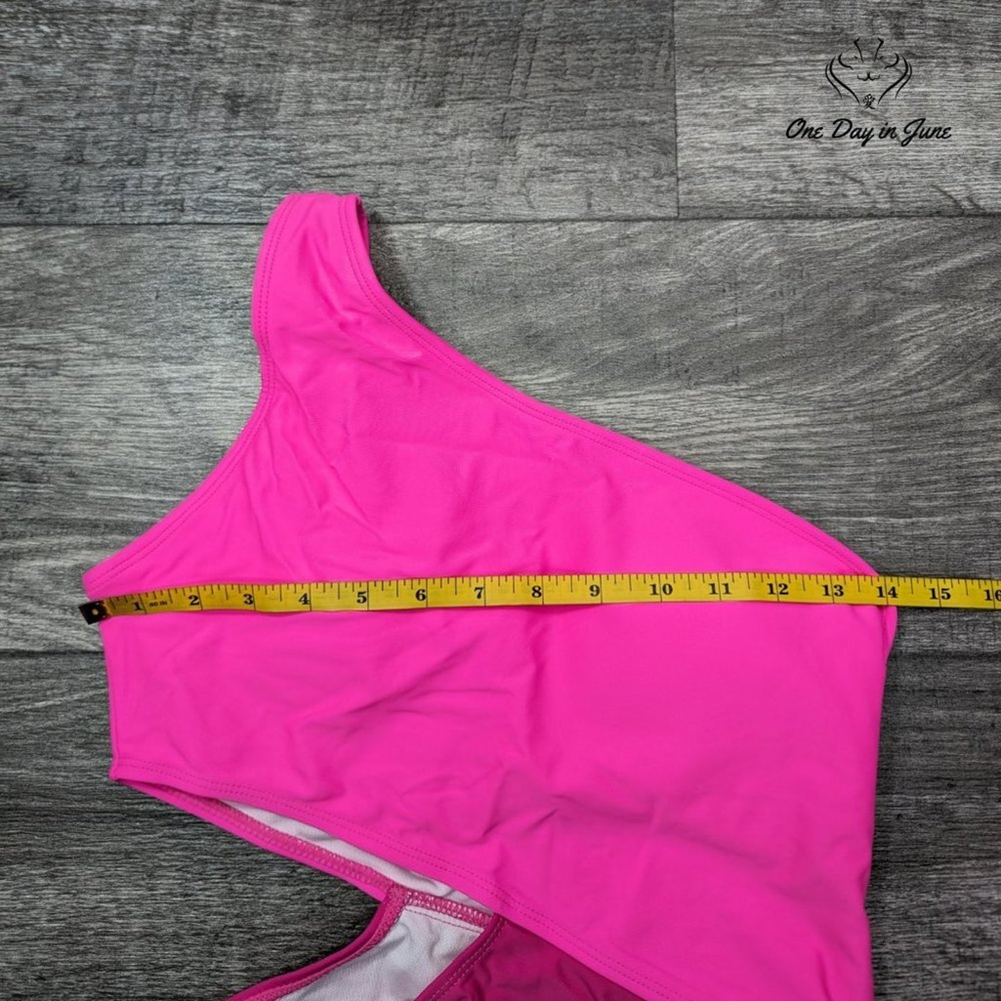 SweatyRocks One Shoulder Color Block One Piece Swimsuit Size M