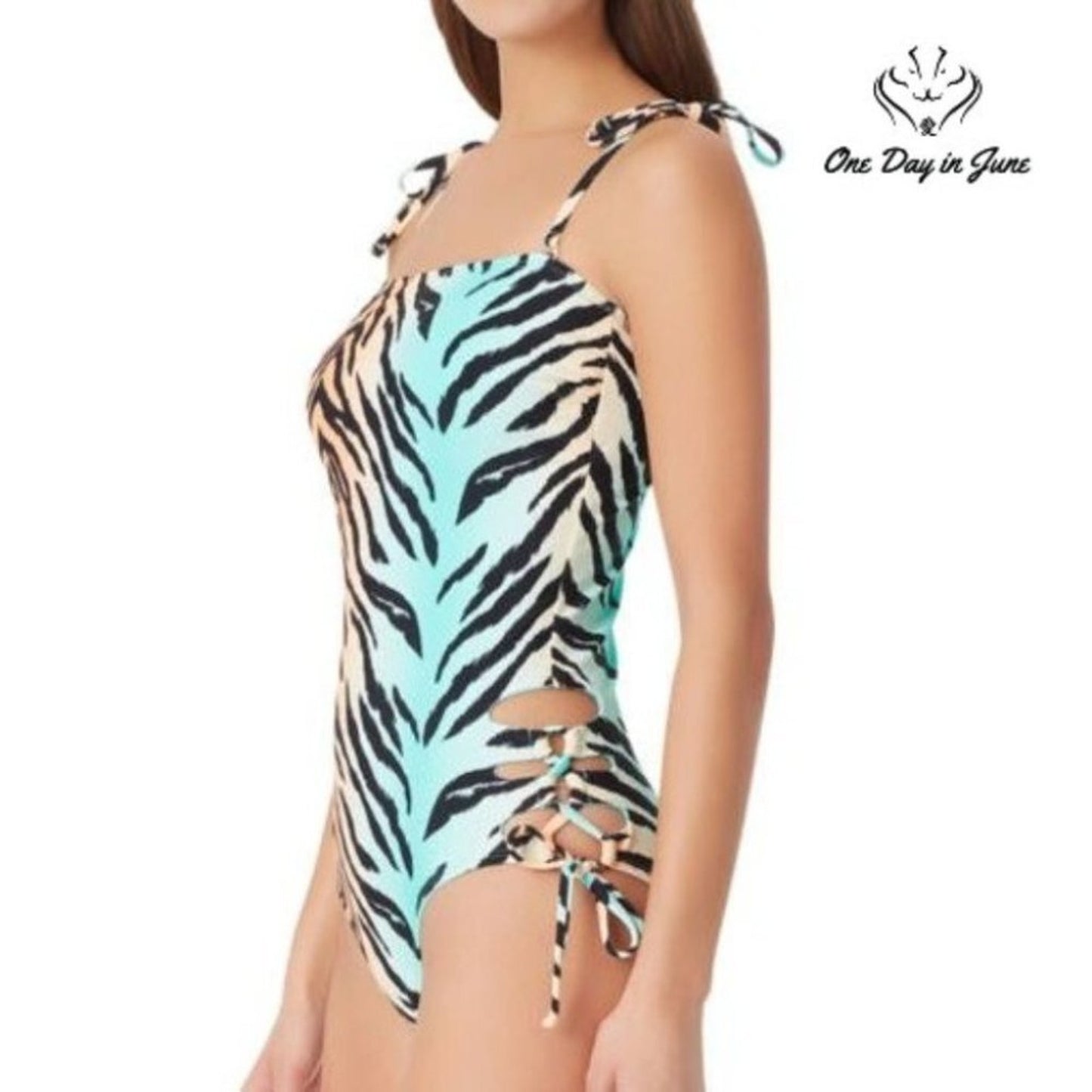 Sugar Beach Tiger Print One Piece Size S