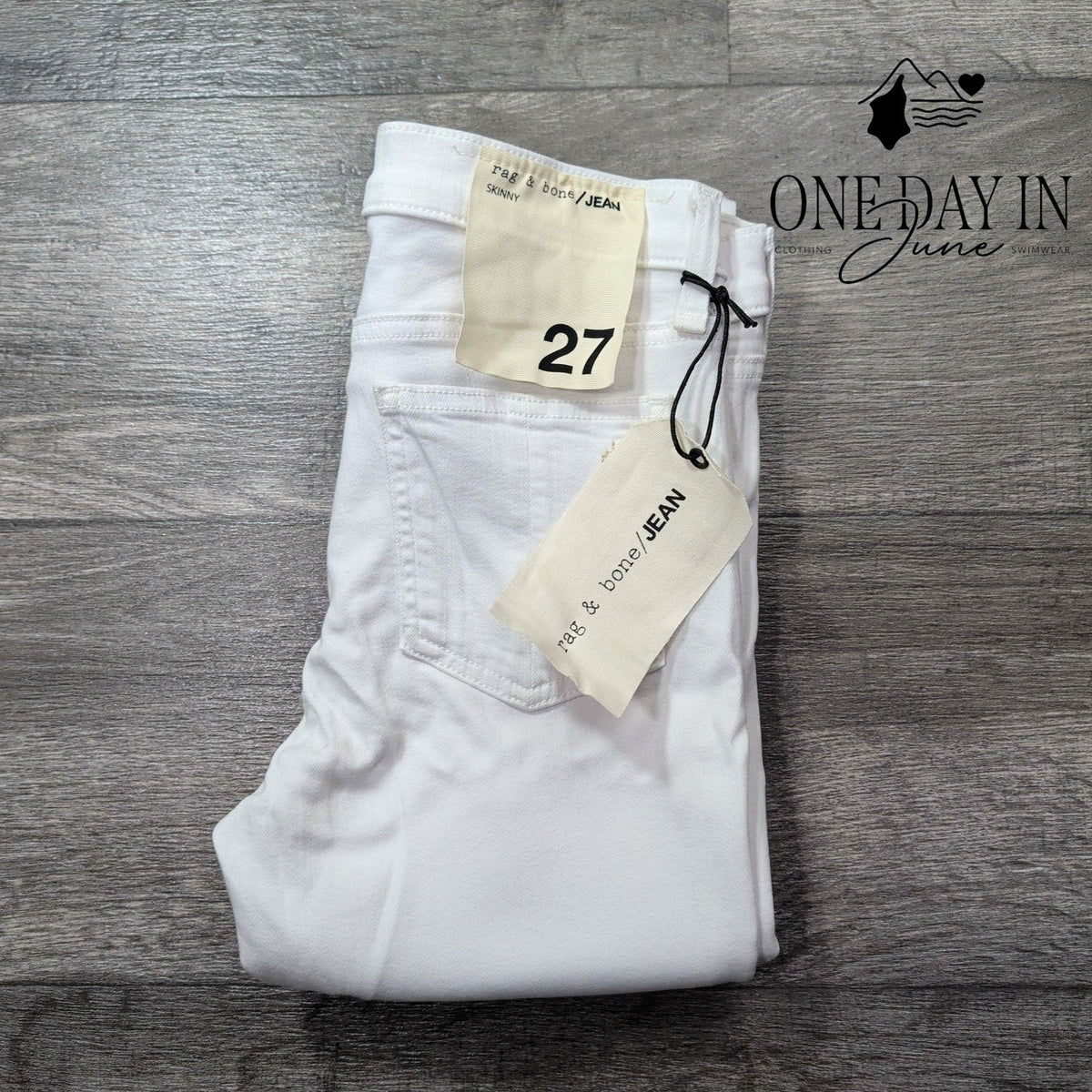 Rag & Bone Skinny Jeans Bright White Stretch Denim NWT Size 4 (27)
