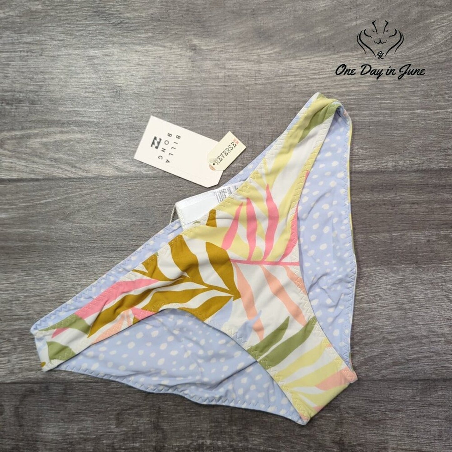 Billabong Tropic Jungle Low Rise Reversible Bikini Bottom Size L