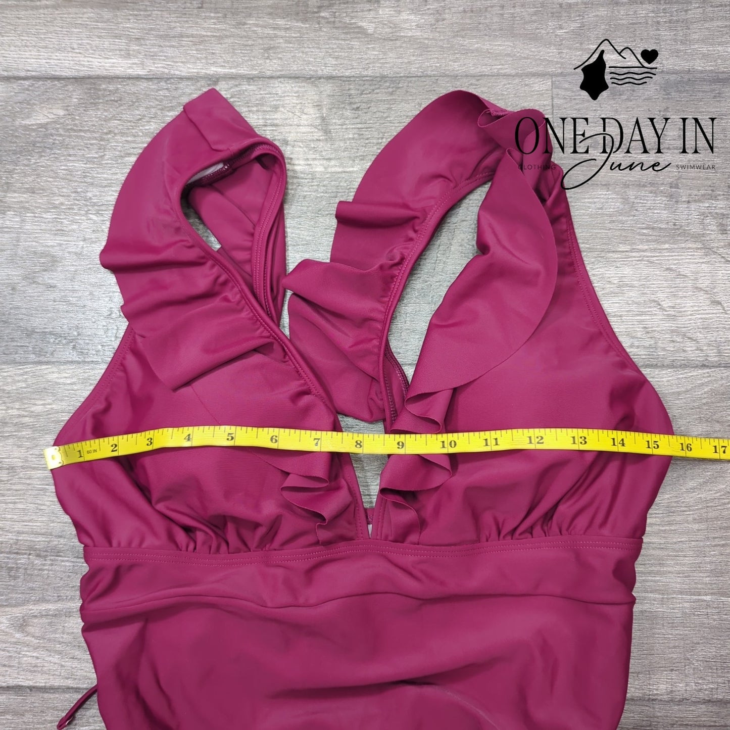 Cupshe Tie Back Ruffle Tummy Control One Piece Swimsuit Size XL