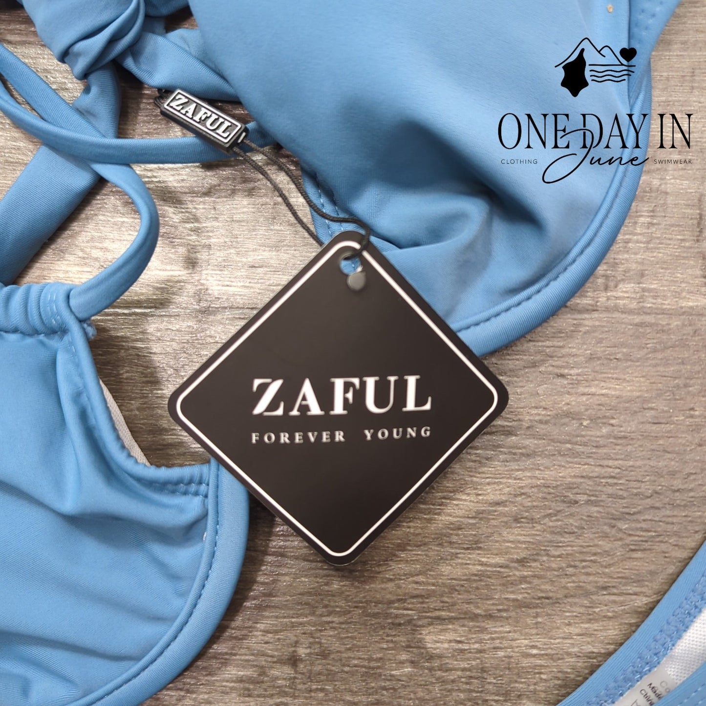 Zaful Underwire Tie Back Bikini Swimsuit Size S
