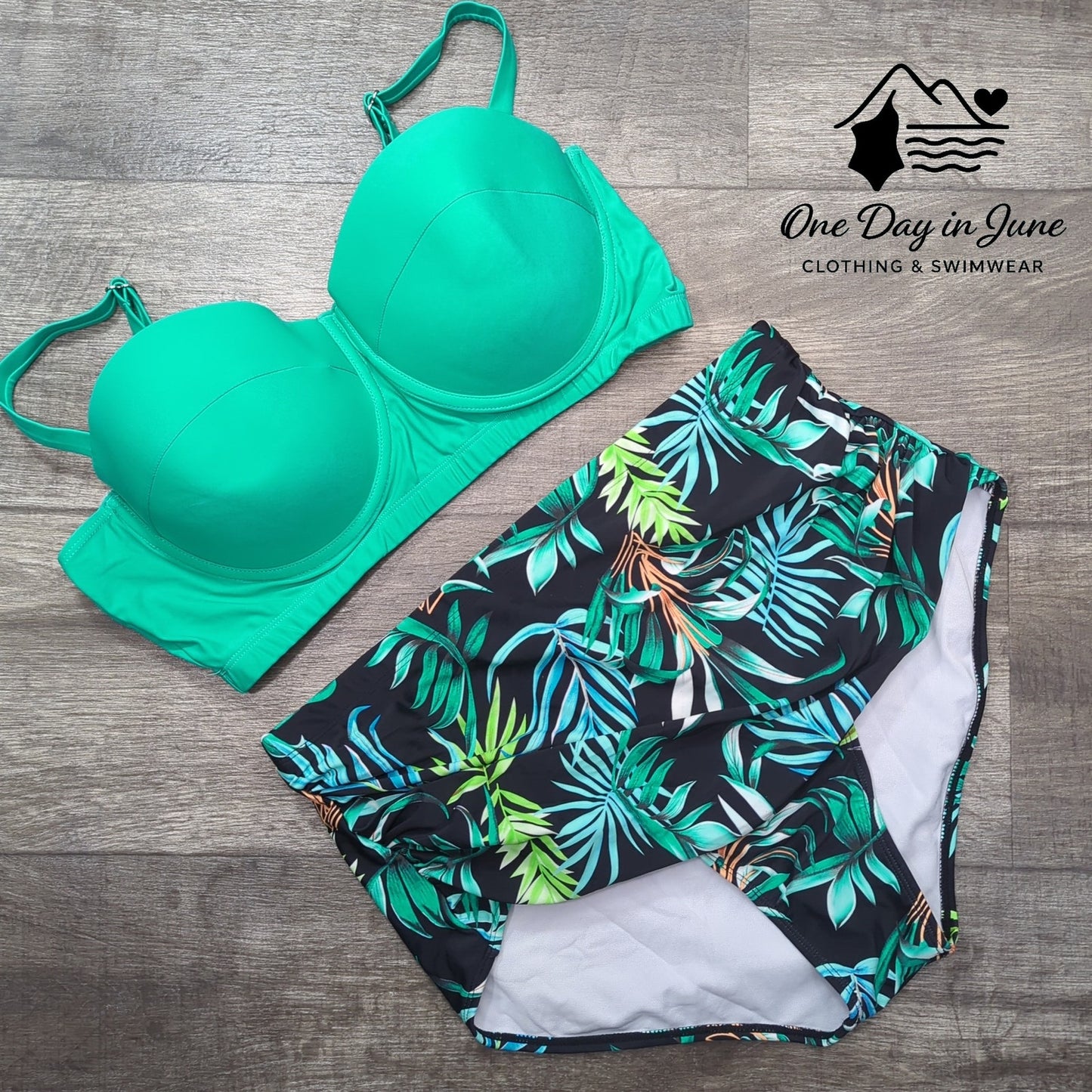 Charmleaks Plus Size Molded Cup Tummy Control Bikini Swimsuit Size XXL
