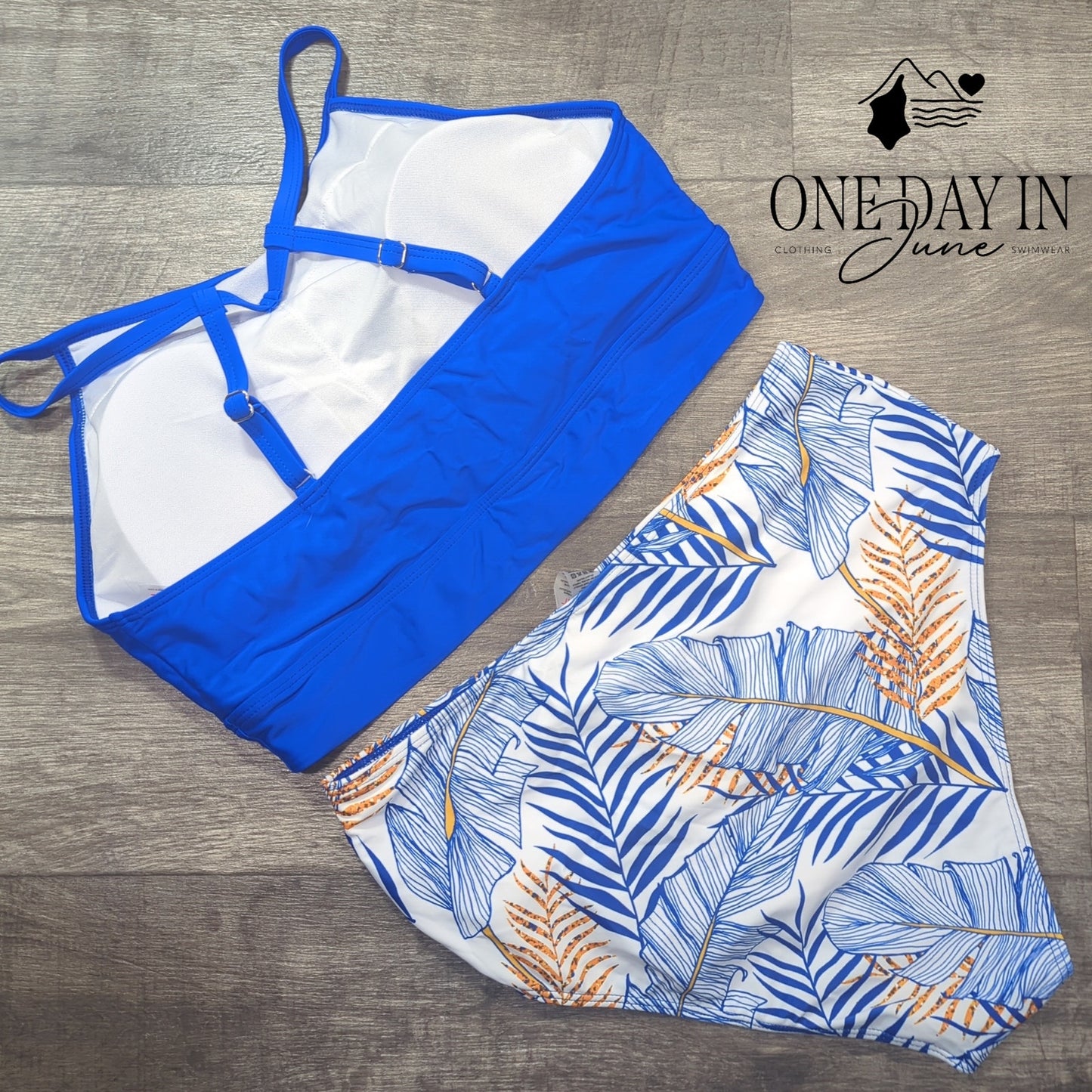 CharmLeaks Tropical Crop Top Bikini Swimsuit Size XL